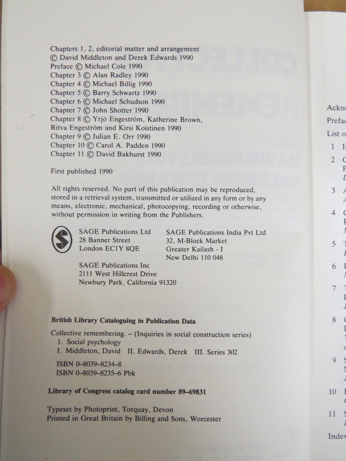 Collective Remembering David Middleton 1990 PB Social Psychology Cultural Memory