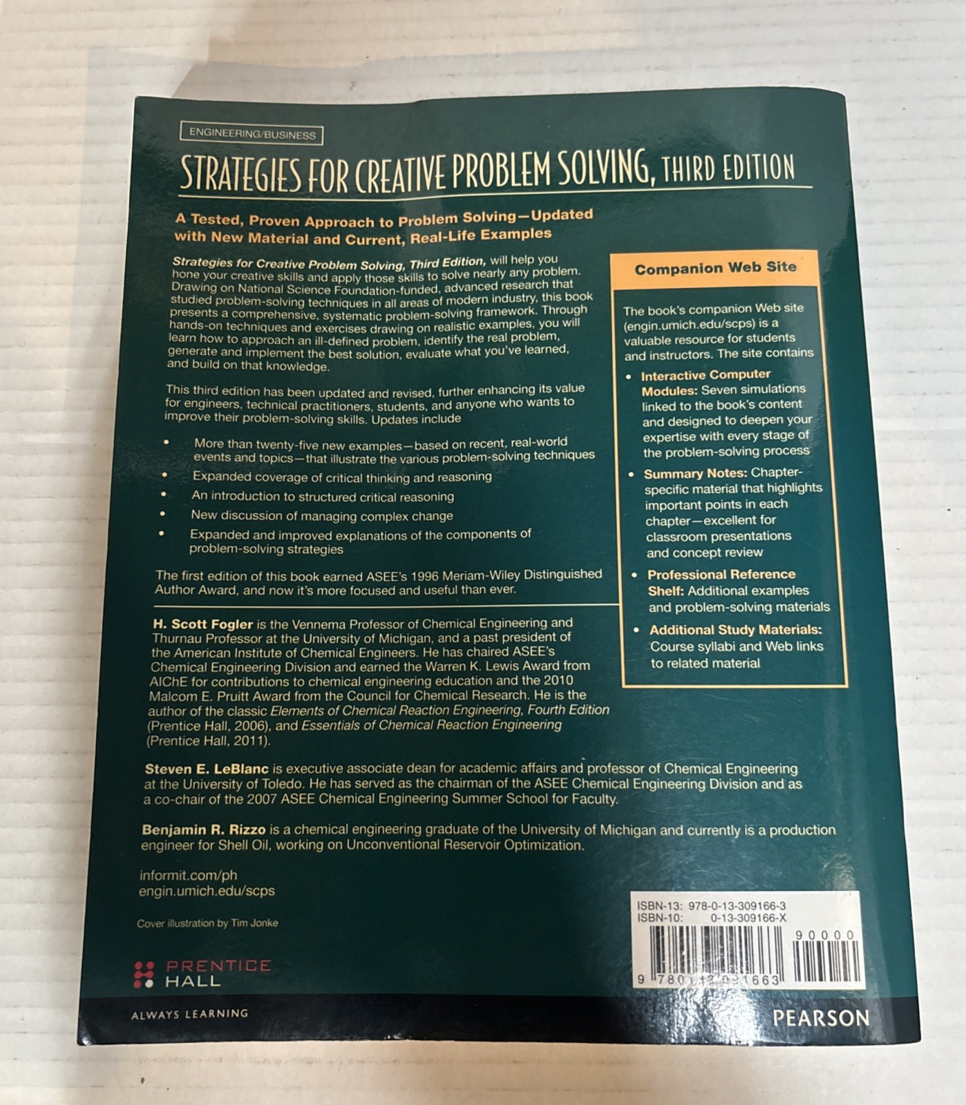 Strategies for Creative Problem Solving by Steven LeBlanc,H Fogler Third Edition