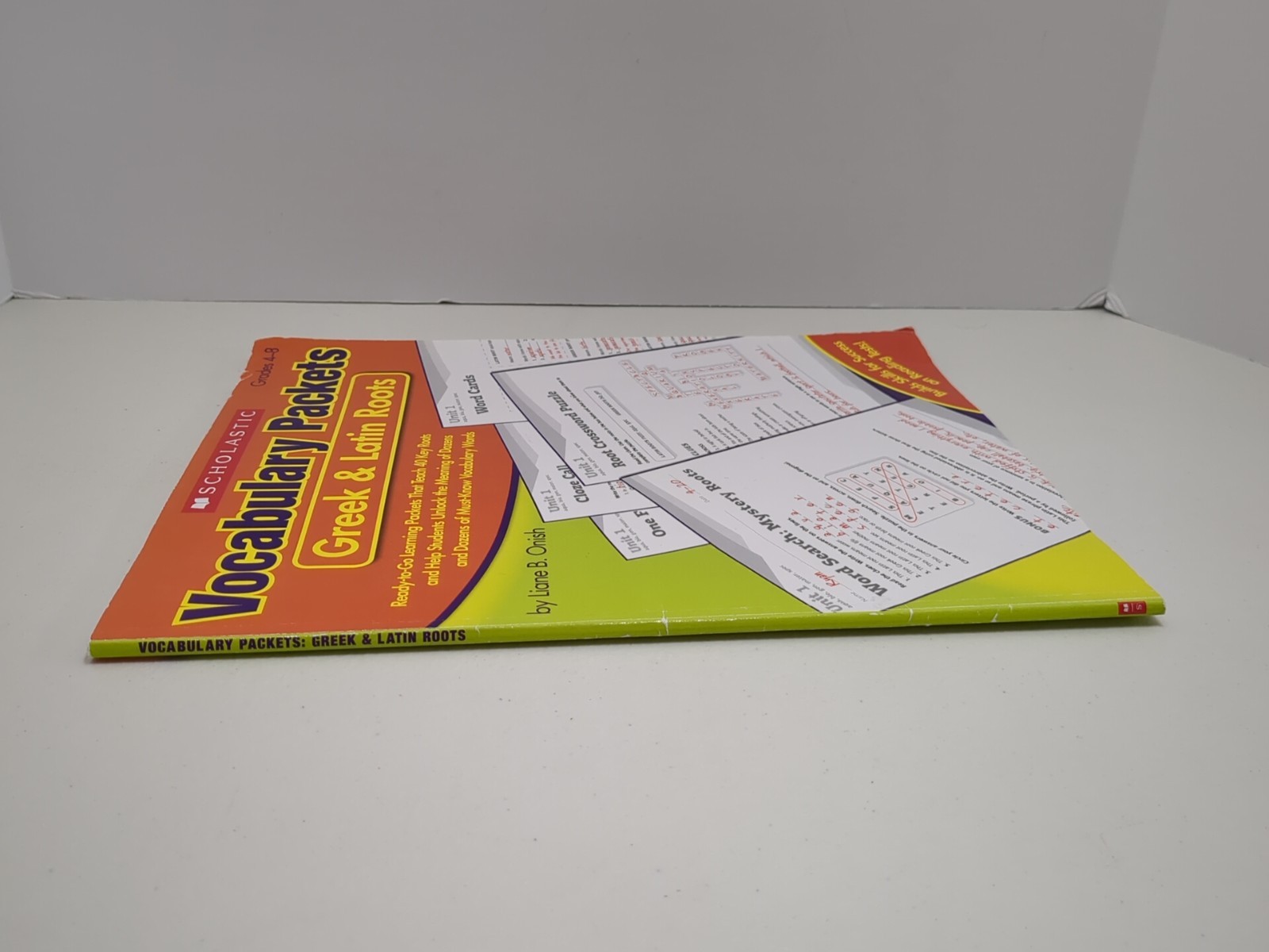 Vocabulary Packets-Greek & Latin Roots Workbook Grades 4-8 Scholastic Pre-owned