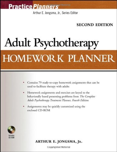 Adult Psychotherapy Homework Planner by Jongsma Jr., Arthur E.