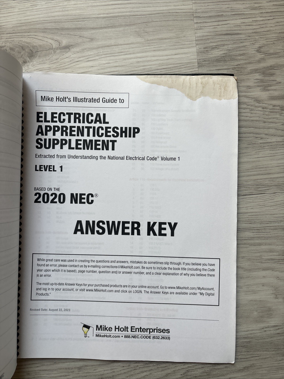Electrical Apprenticeship Supplement – Mike Holt – NEC 2020 Level 1