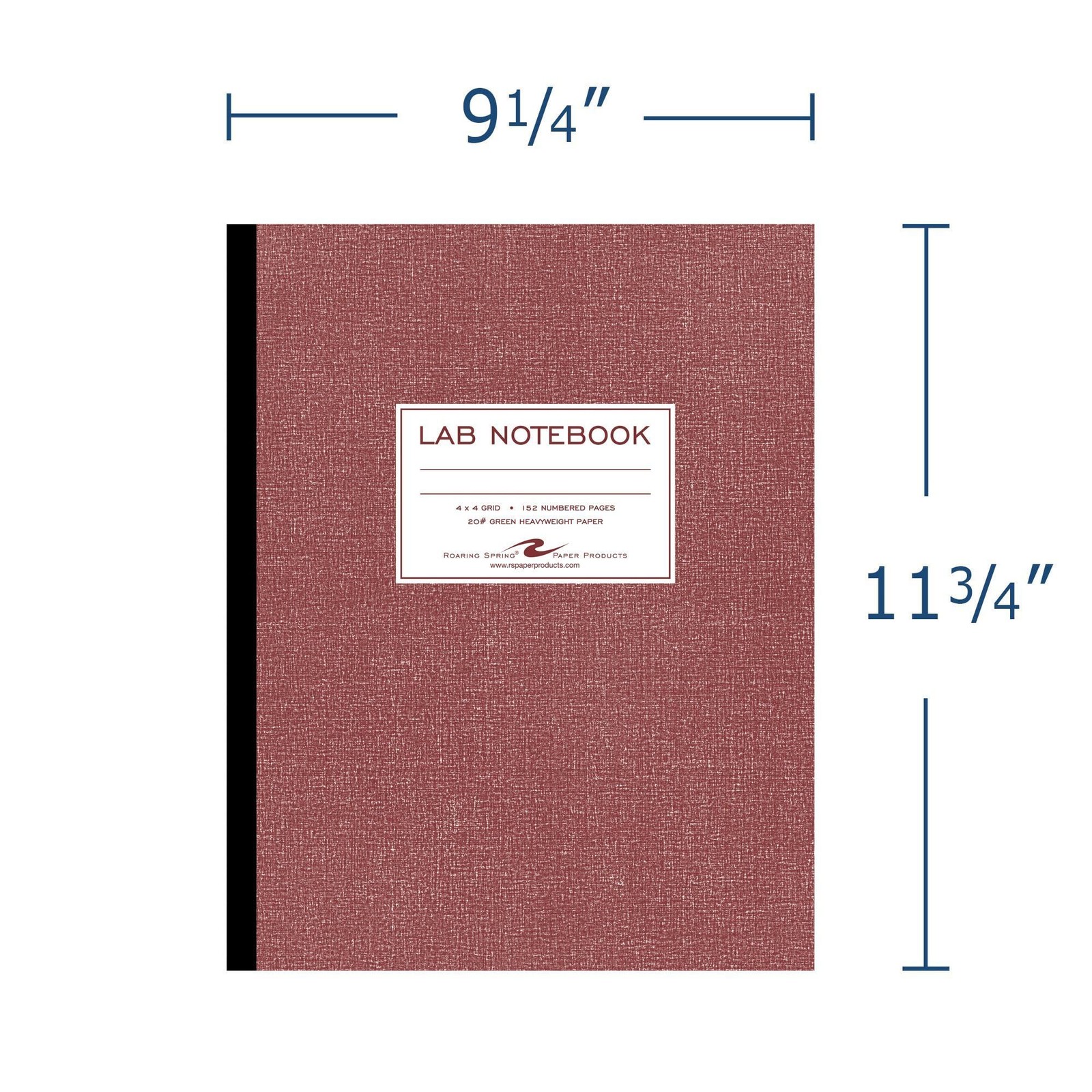 Roaring Spring Oversize Lab Book with Numbered Pages, 4×4 Grid Ruled, 11.75 x…