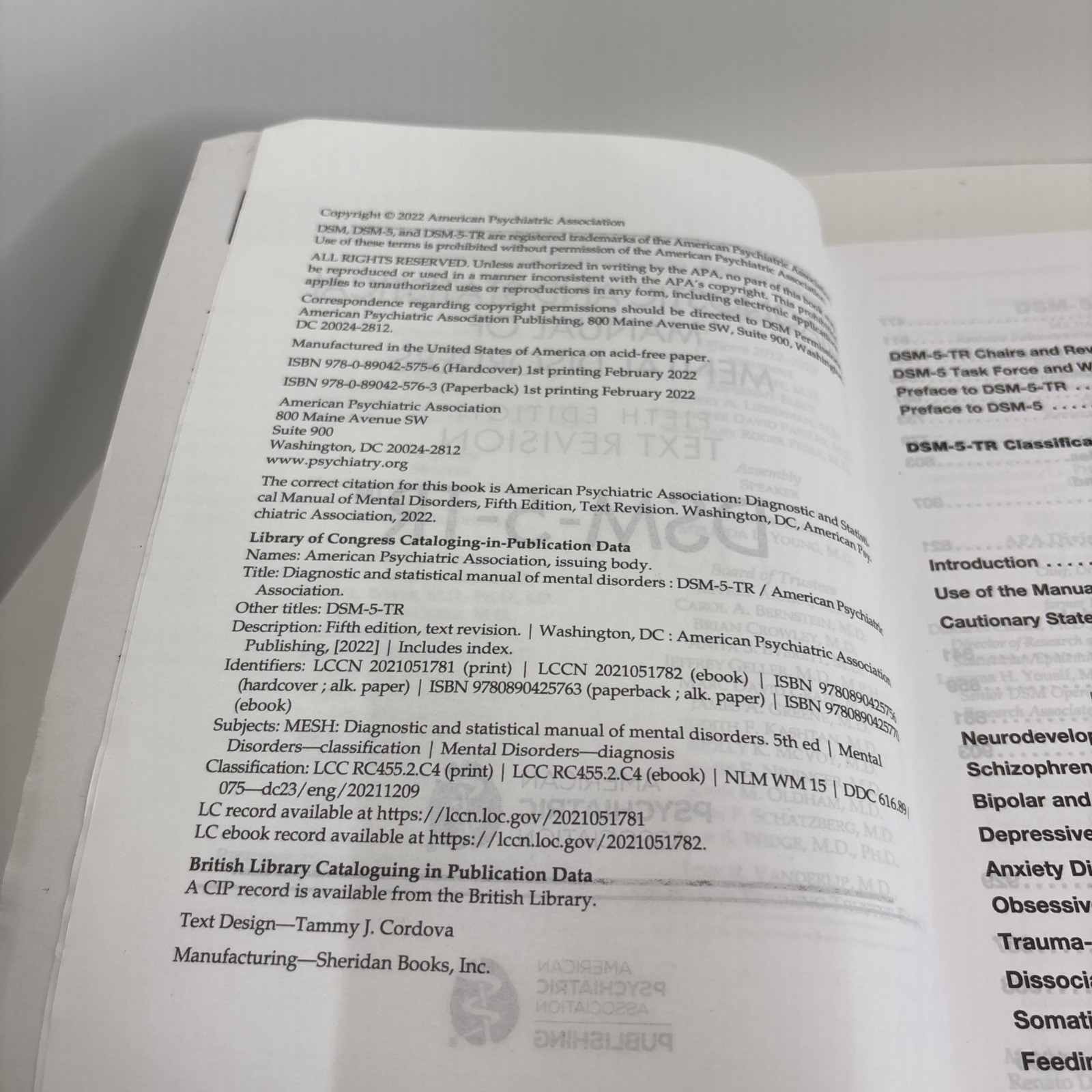 Diagnostic and Statistical Manual of Mental Disorders DSM-5-TR- Good