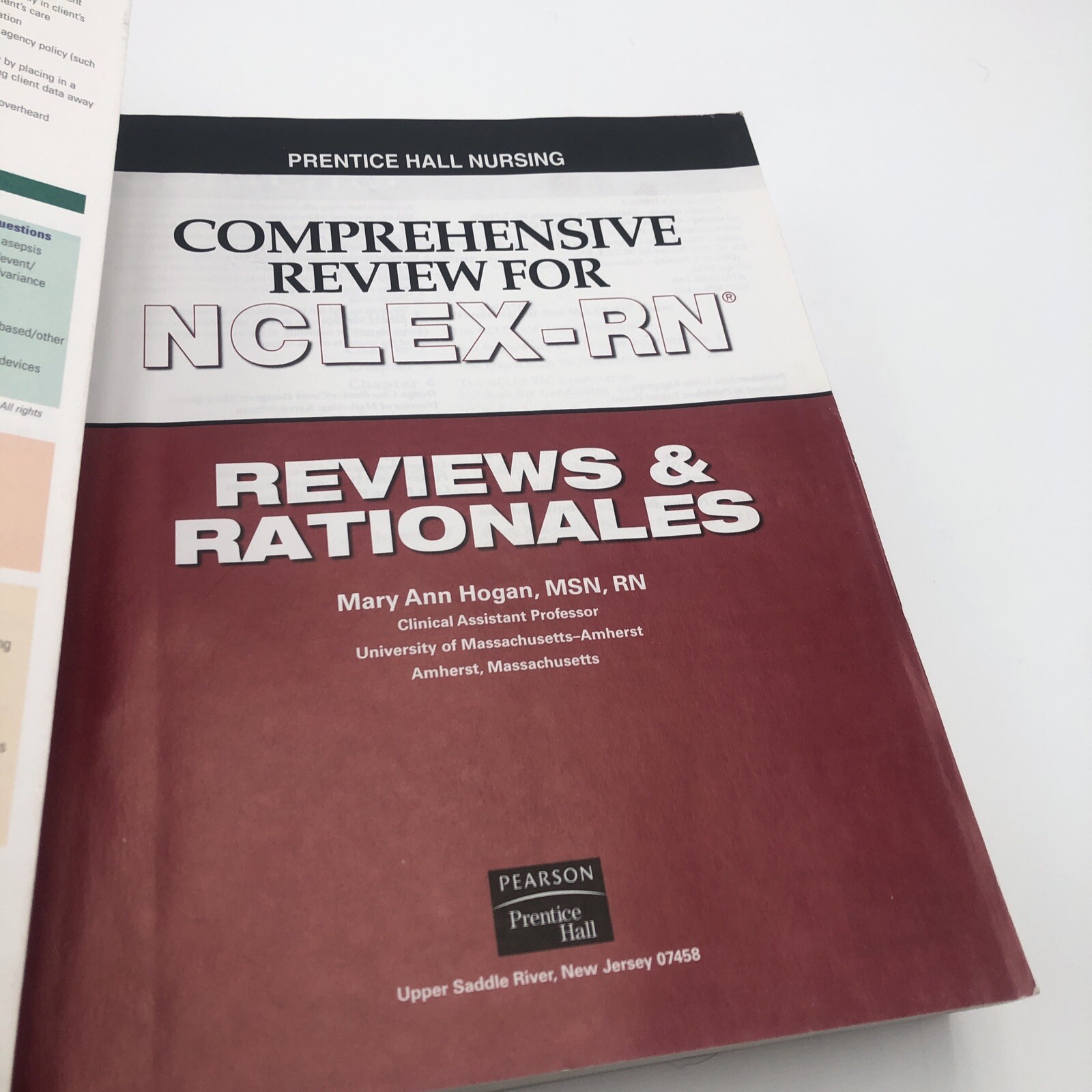 Comprehensive Review For NCLEX-RN Reviews And Rationales Book Mary Ann Hogan