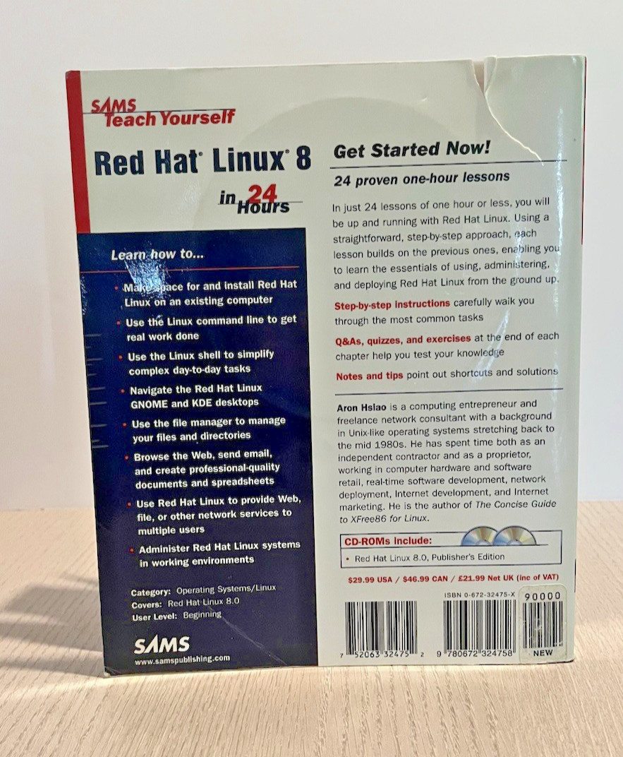 2003 Sams Teach Yourself Red Hat Linux 8 in 24 Hours – Great for Collectors