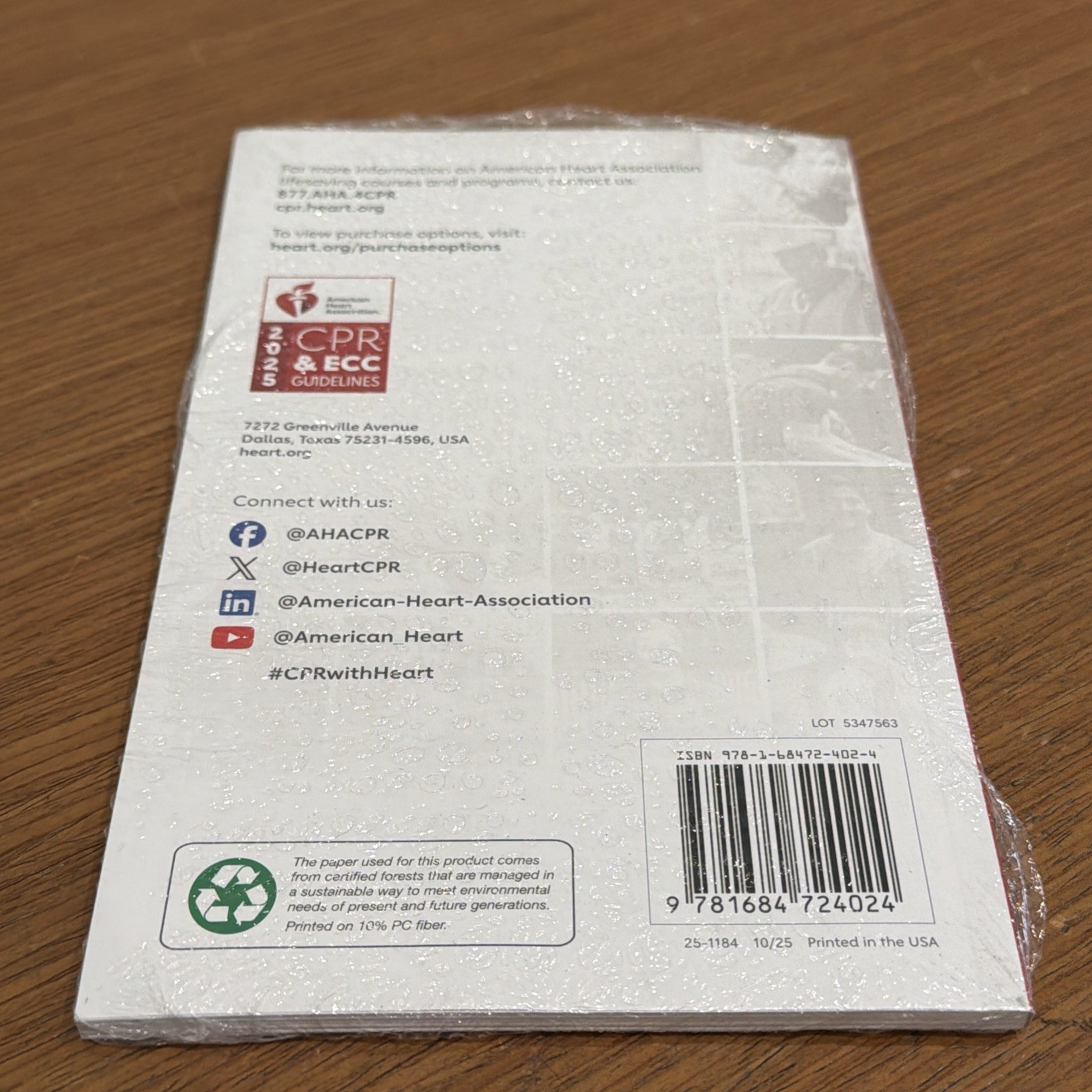 2025 Heartsaver® First Aid CPR AED Student Workbook NEW