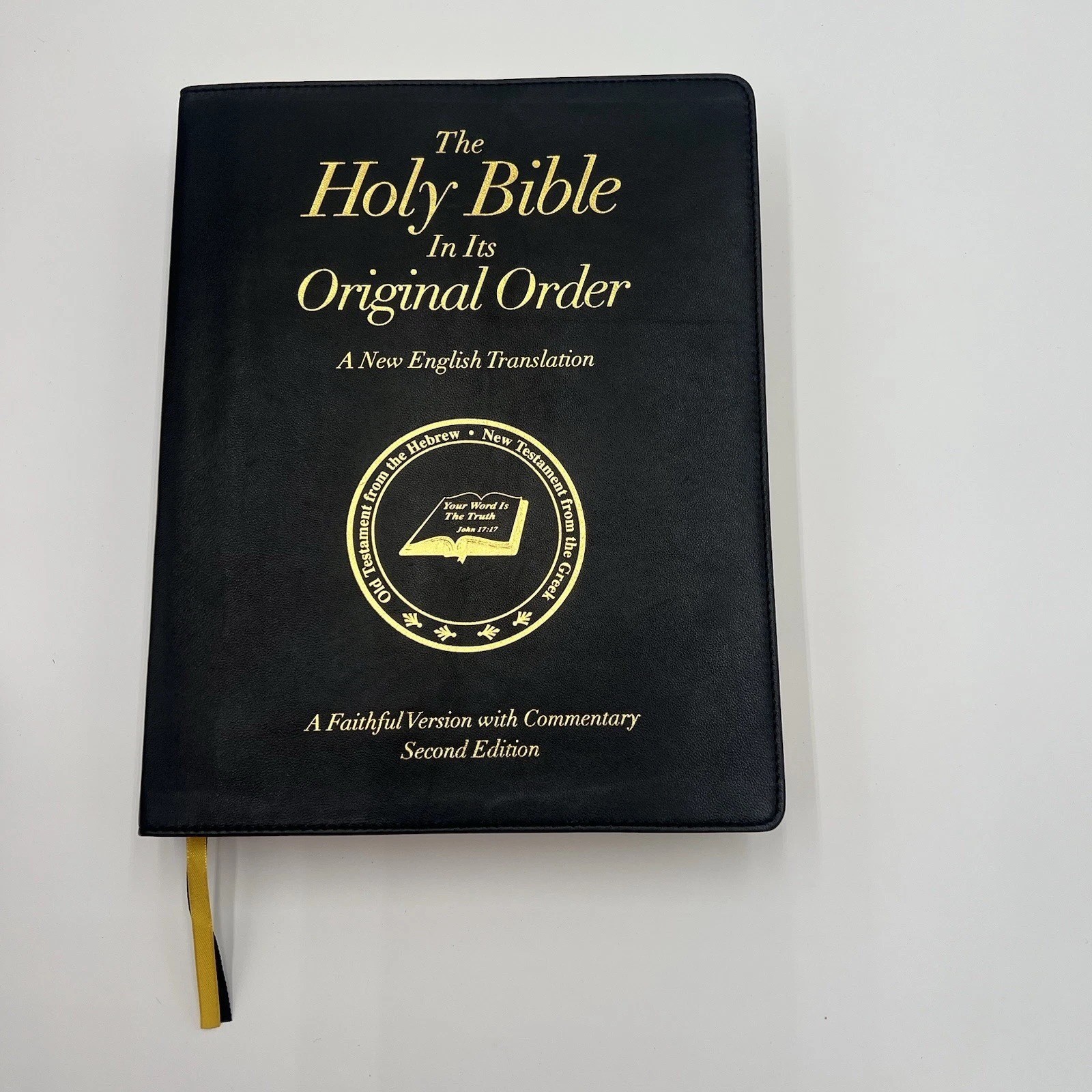 THE HOLY BIBLE IN ITS ORIGINAL ORDER Second Edition Lambskin Cover W Commentary