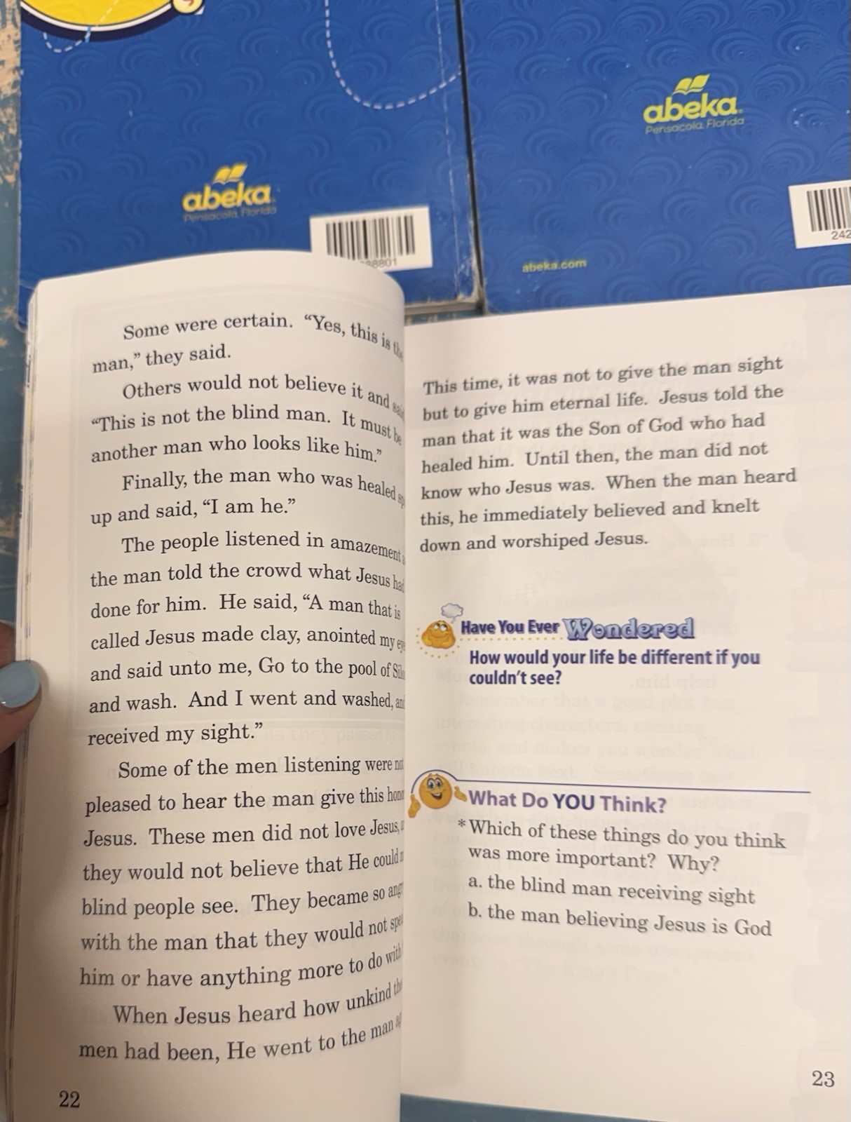 Abeka grade 2 readers, B, C, D, E – Good Condition
