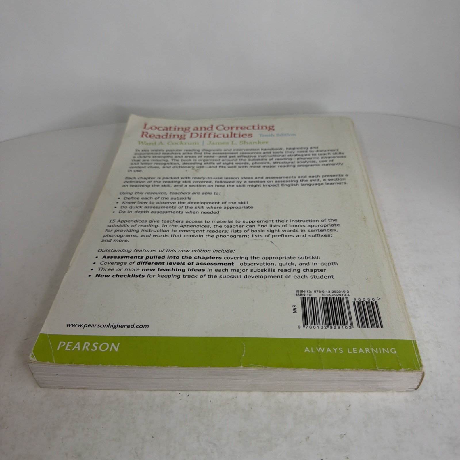 Locating and Correcting Reading Difficulties 10th Edition 2013 Paperback