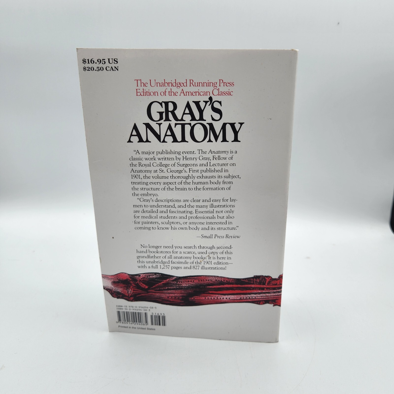 Gray’s Anatomy The Unabridged Running Press Edition Of The American Classic EXUC