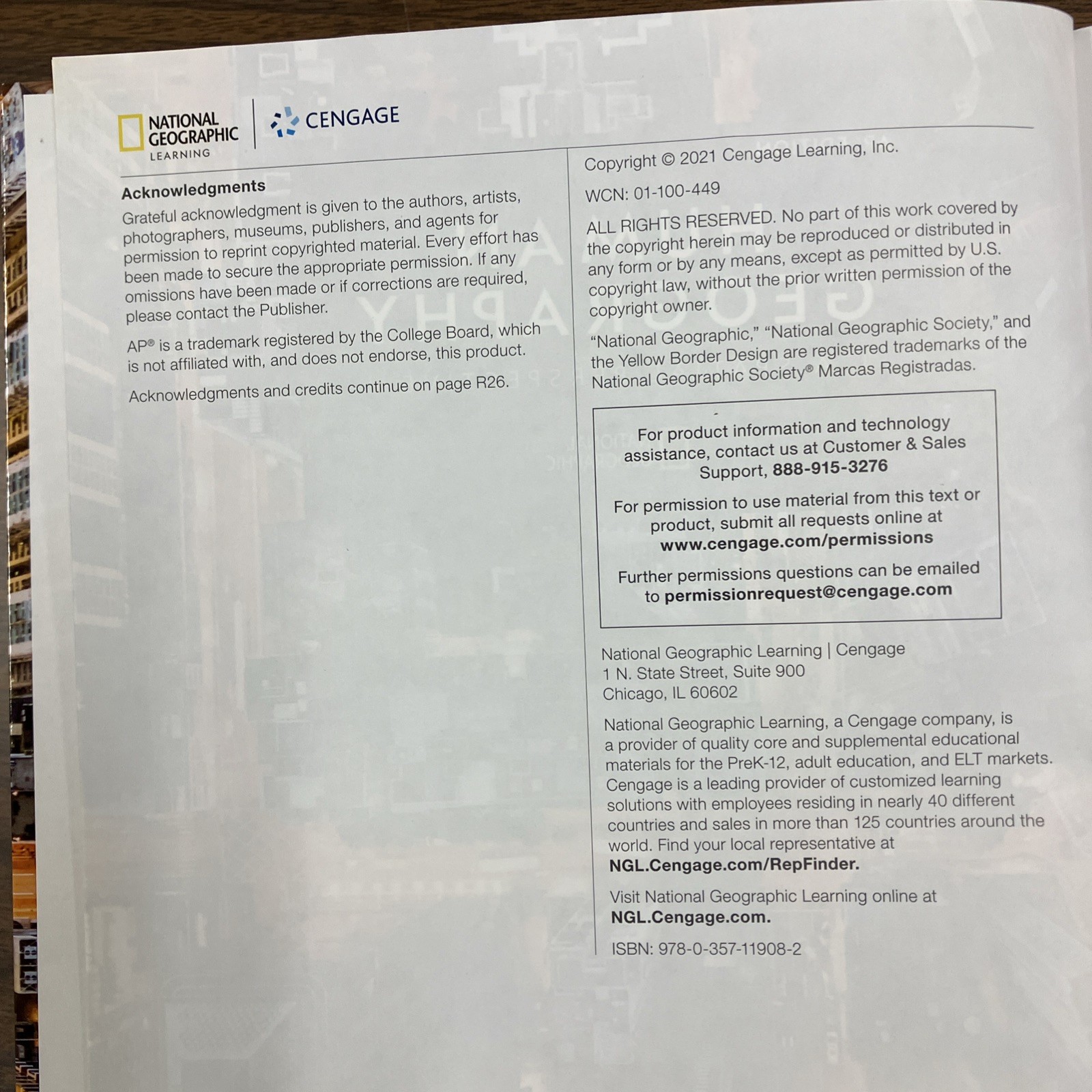 Human Geography A Spatial Perspective AP Edition 2025 Hardcover Cengage Nat Geo