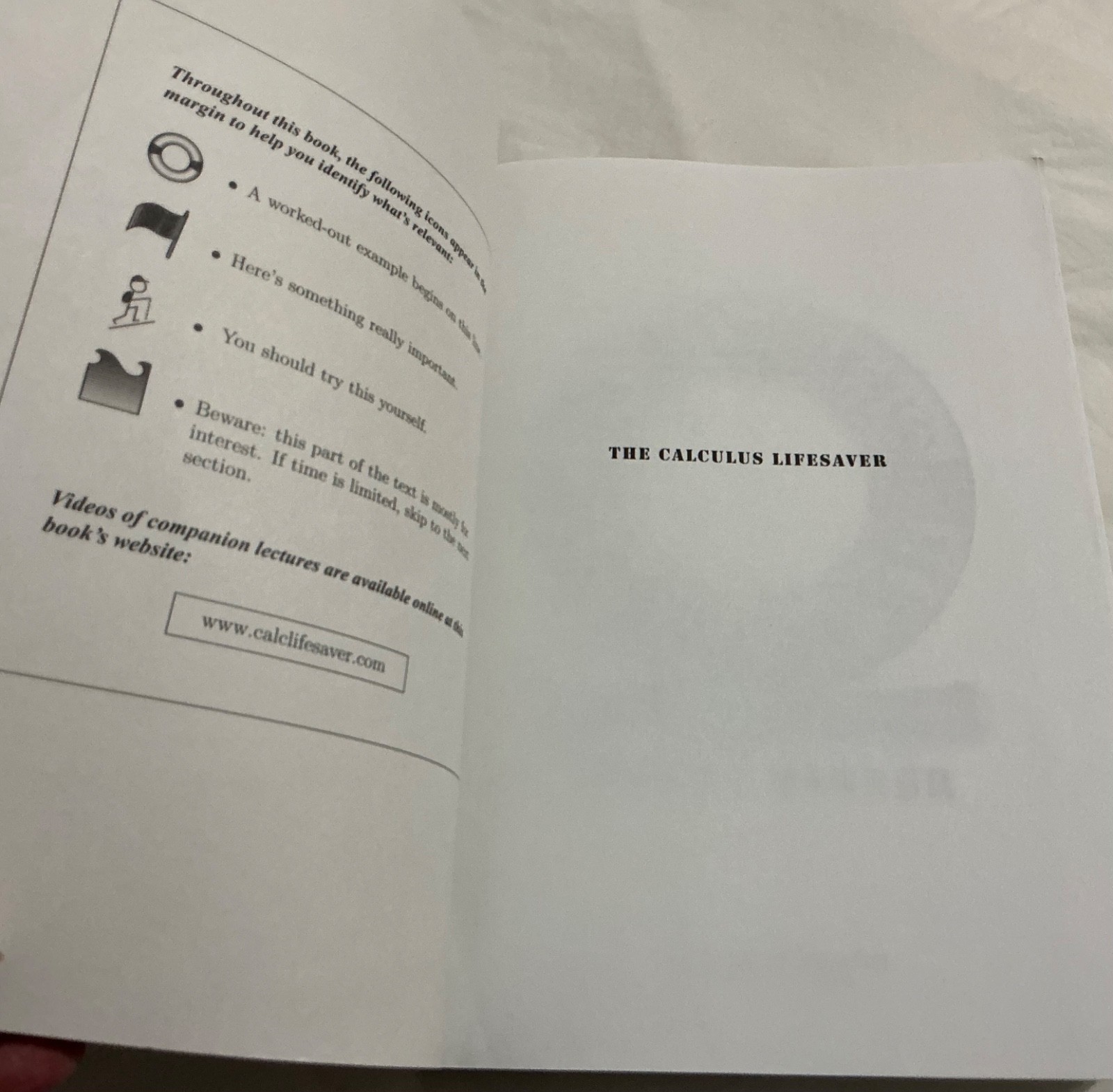 The Calculus Lifesaver: Tools You Need to Excel at Calculus, Princeton Press NEW