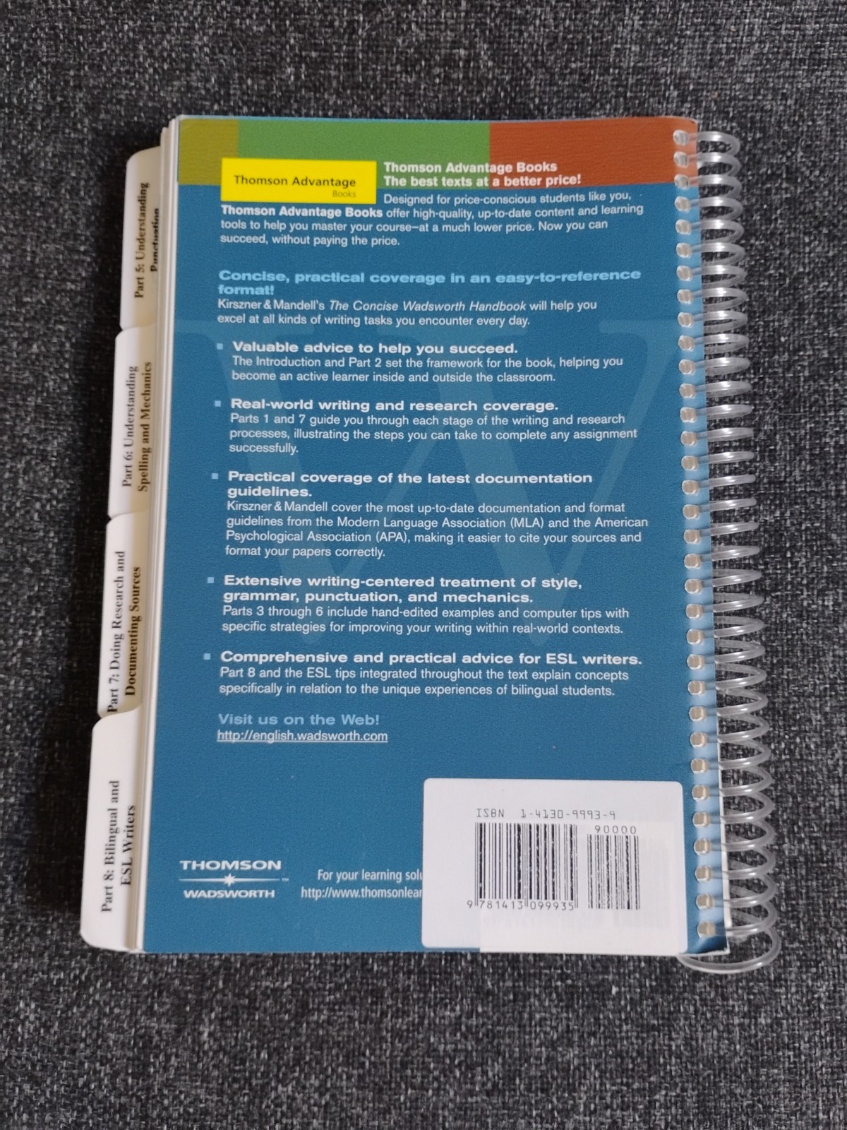 THE CONCISE WADSWORTH HANDBOOK By Laura G. Kirszner