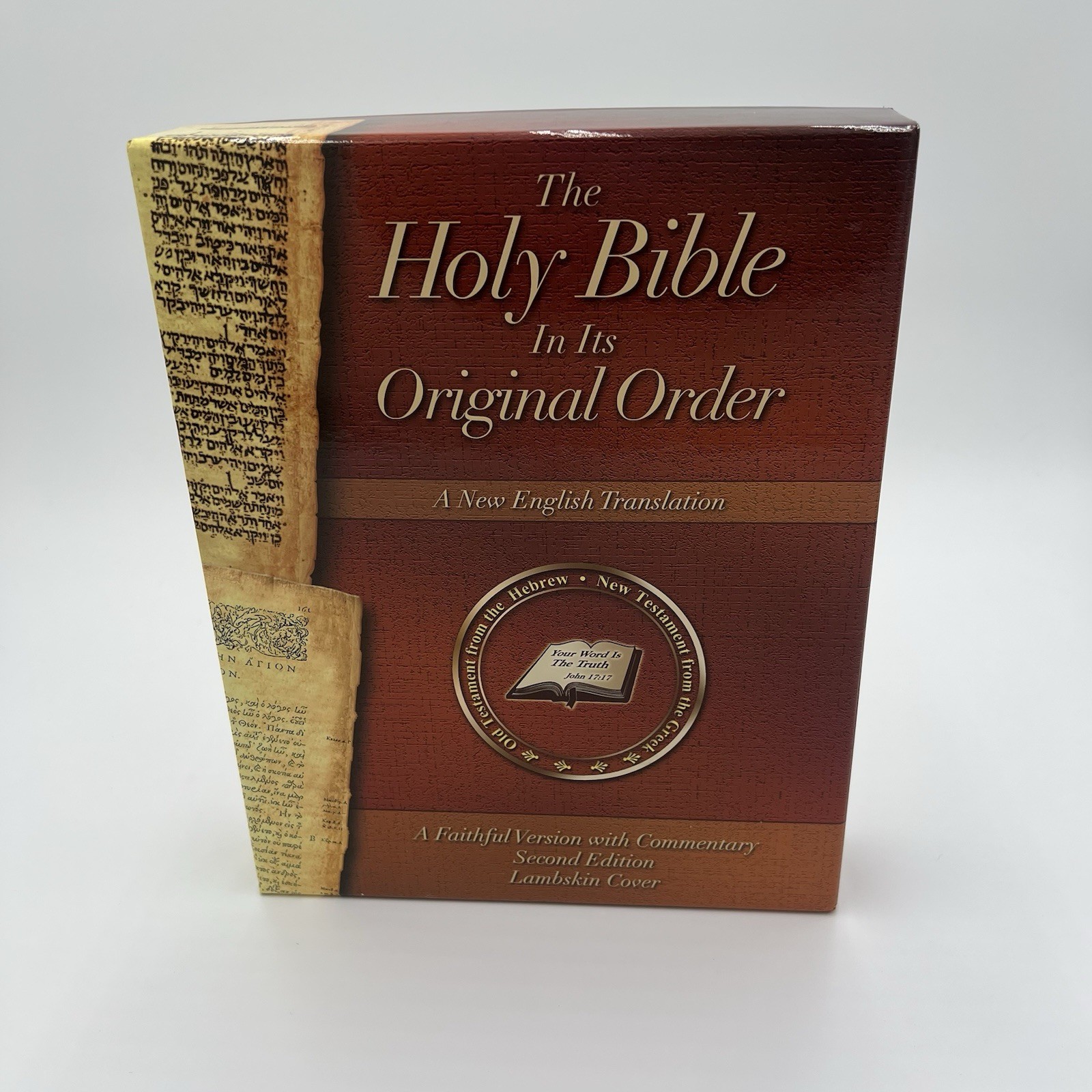 THE HOLY BIBLE IN ITS ORIGINAL ORDER Second Edition Lambskin Cover W Commentary