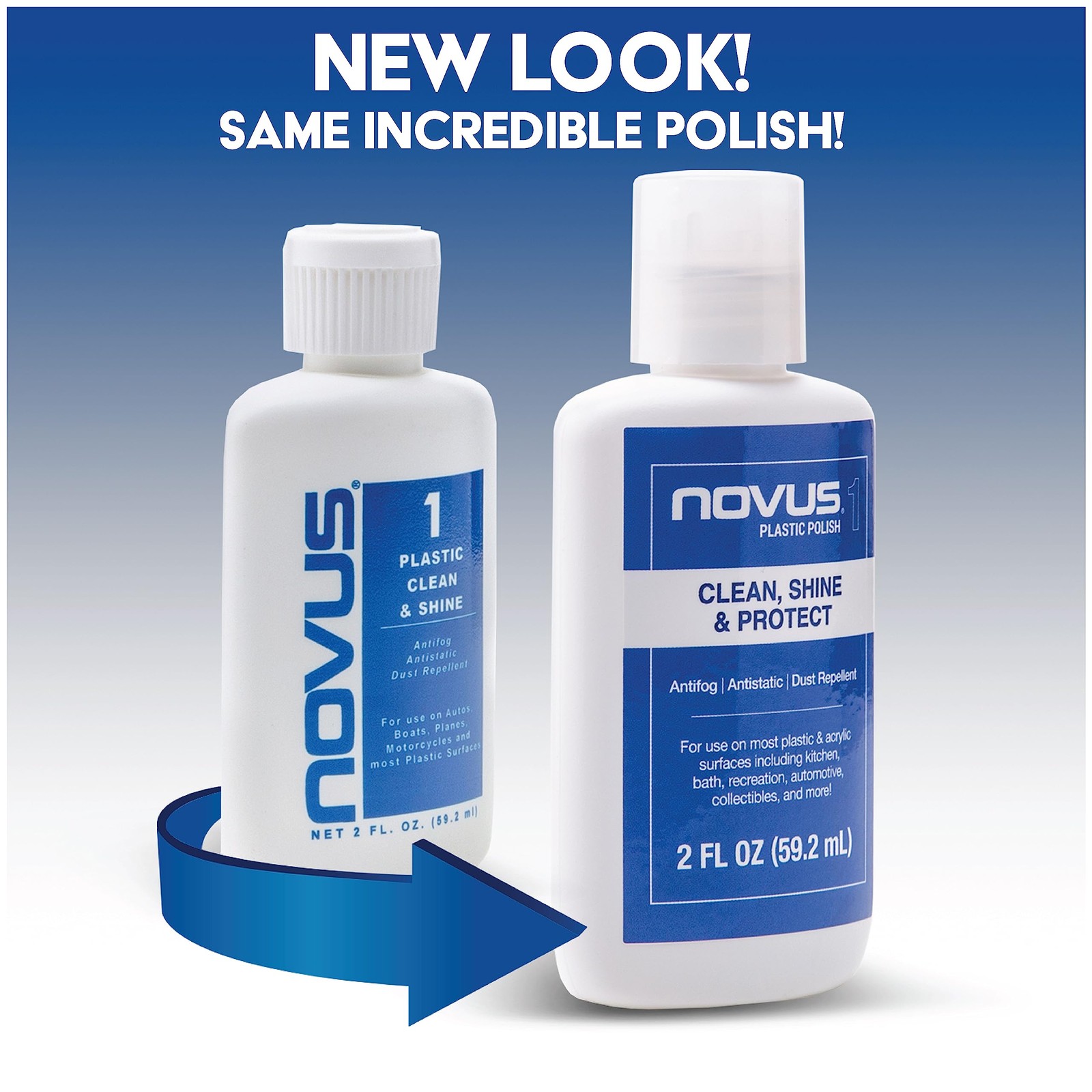 7020 Plastic Clean Shine #1 Scratch Remover Polish Protection 8 Oz Bottle