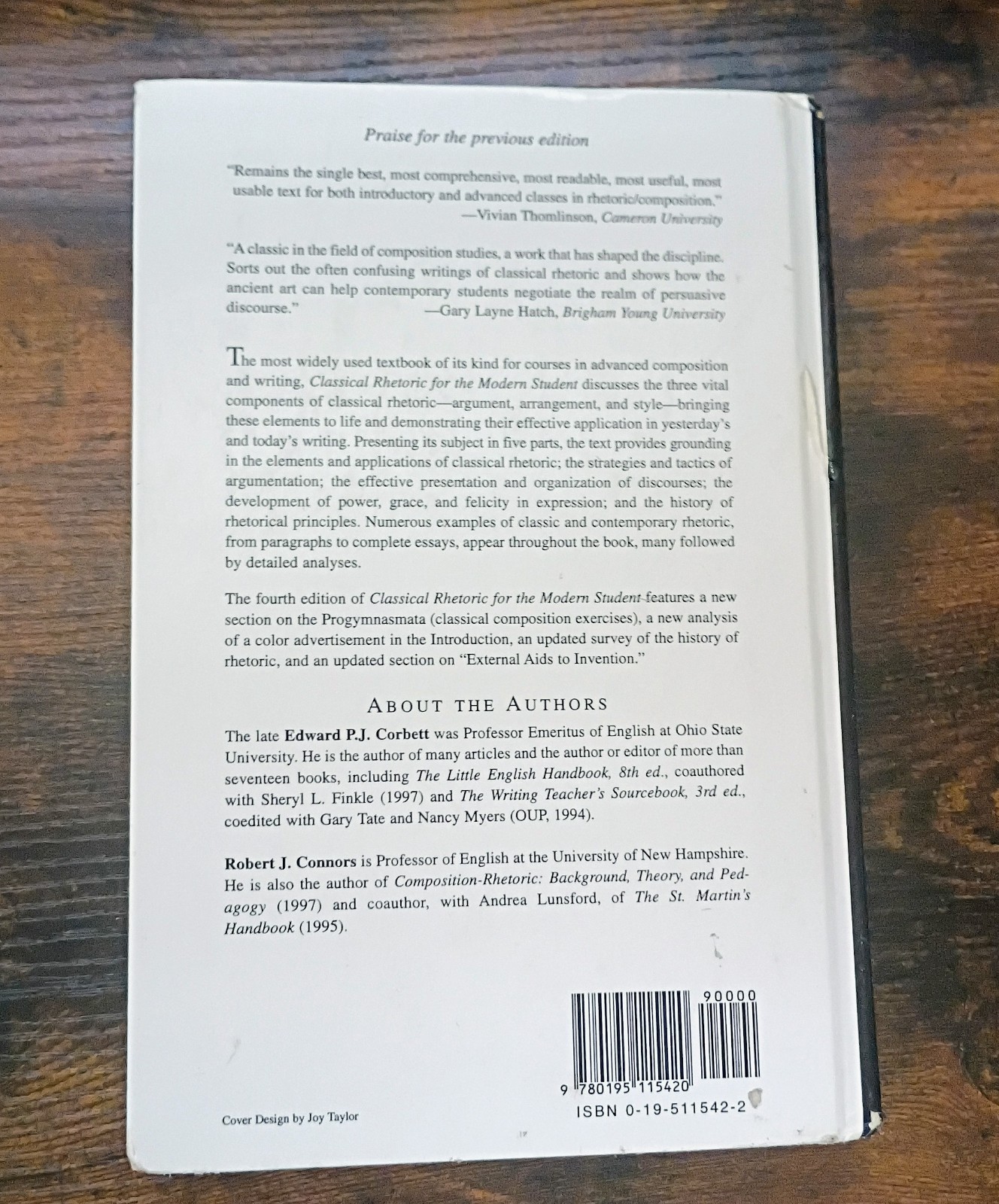 Oxford University Press Classical Rhetoric for the Modern Student 4th HC 1999