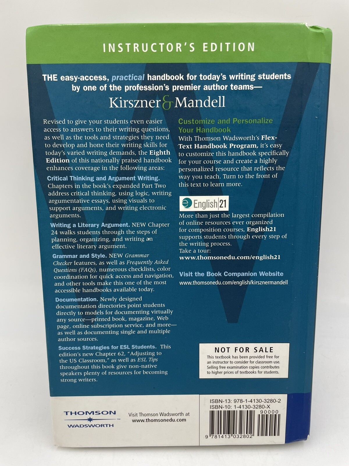 The Wadsworth Handbook Eighth Edition (Instructor’s Edition) – 2008