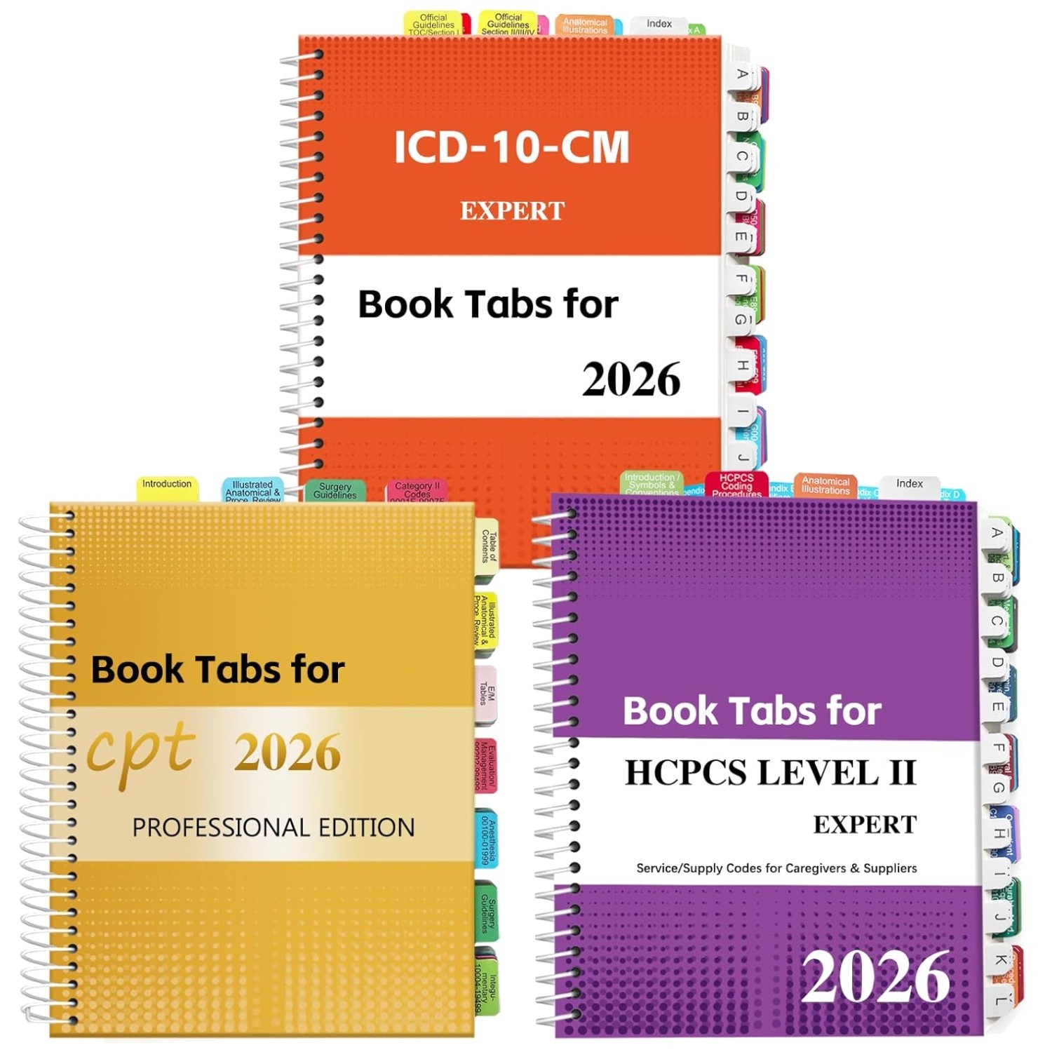 Efficient Study Aid: CPT HCPCS 2026 Tabs Bundle