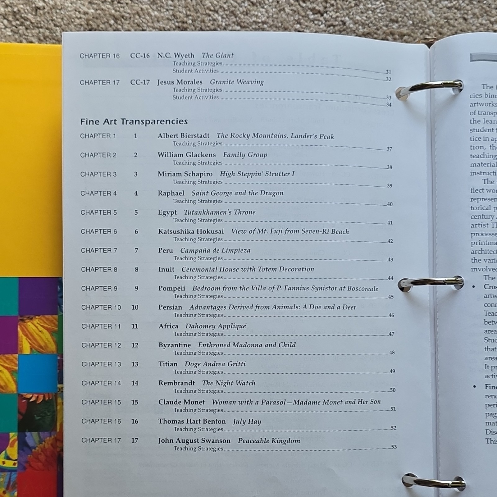 Glencoe/McGraw-Hill Understanding Art Fine Art Transparencies Instructor Guide …