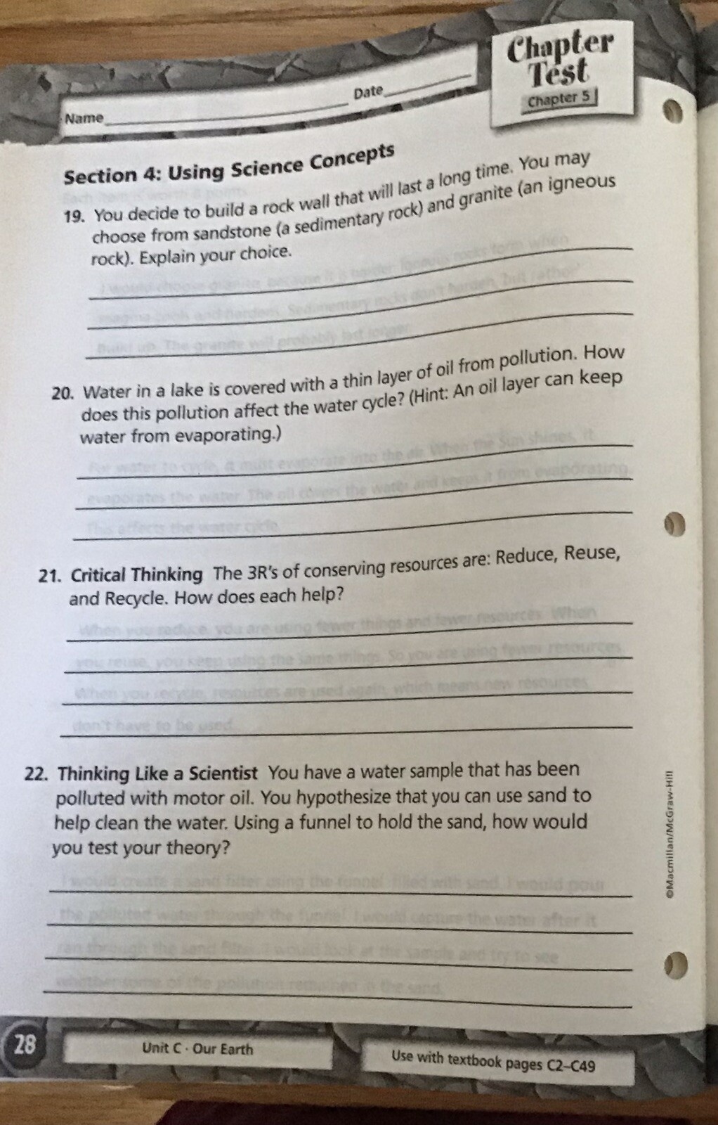 3rd Grade 3 Science Teachers Editions Test Workbook McGraw Homeschool Bundle Set