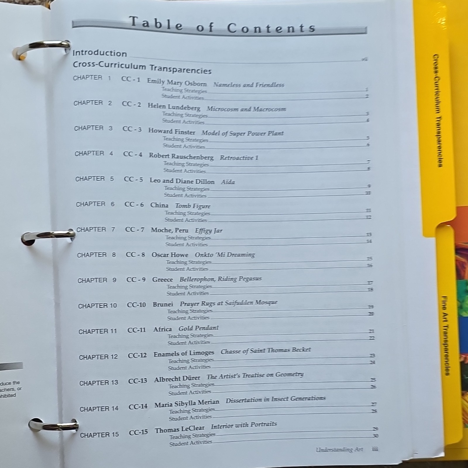Glencoe/McGraw-Hill Understanding Art Fine Art Transparencies Instructor Guide …