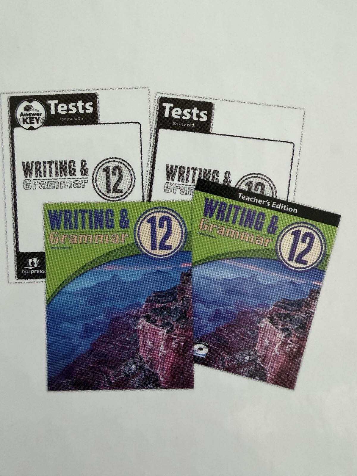 Writing & Grammar 12 BJU Student workbook, Teacher’s guide and tests/answers