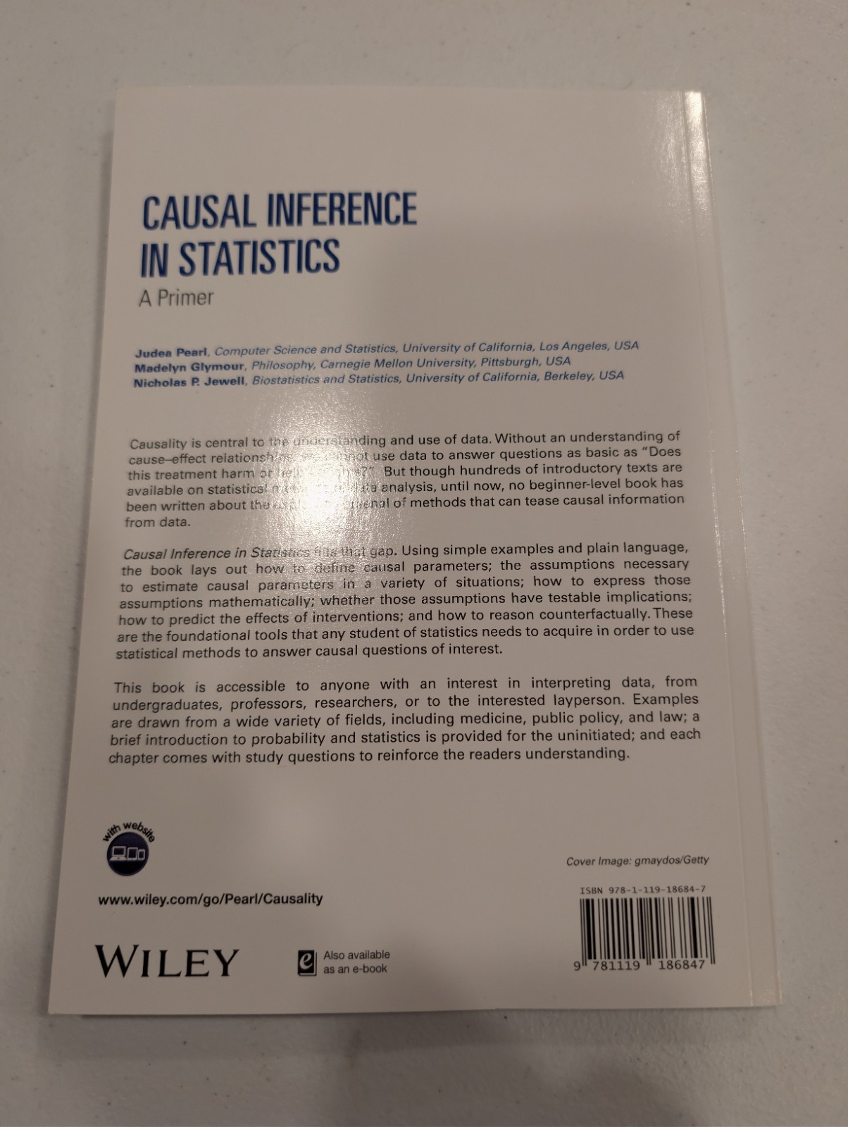 Causal Inference in Statistics: A Primer Pearl Glymour Jewell