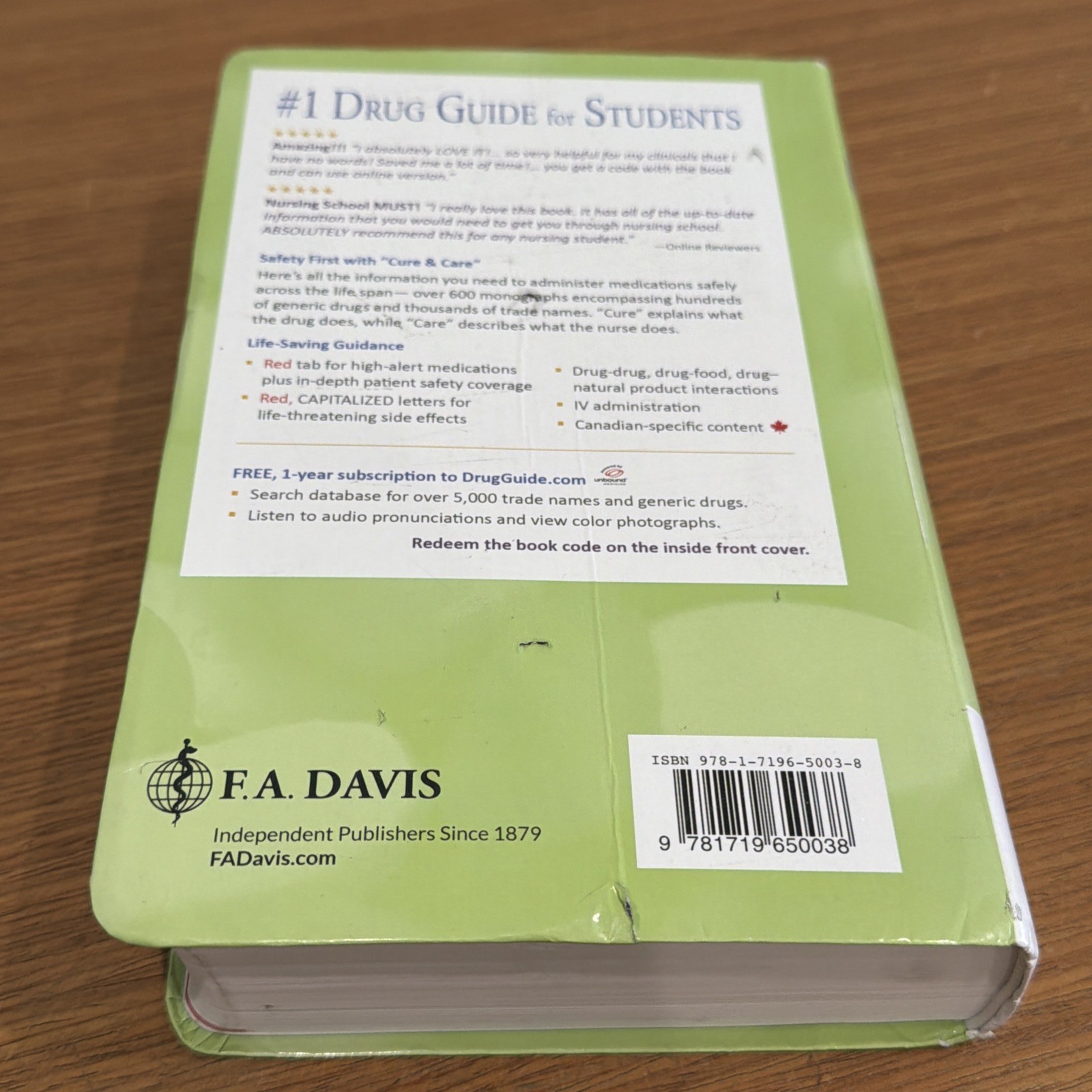Daviss Drug Guide for Nurses – Paperback – Unused Access Code Included