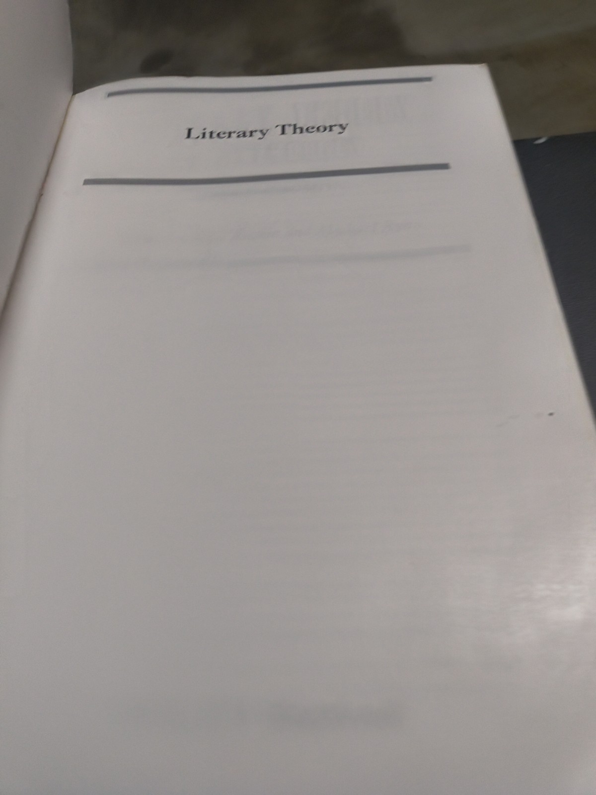 Blackwell Anthologies Ser.: Literary Theory : An Anthology by Michael Ryan…