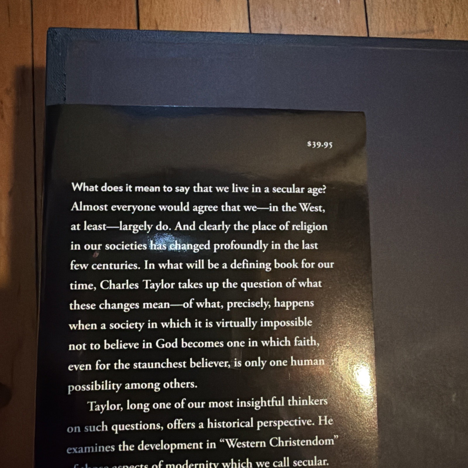 A Secular Age Charles Taylor Hardcover DJ Belknap Press 2007 1st Ed Later Printi