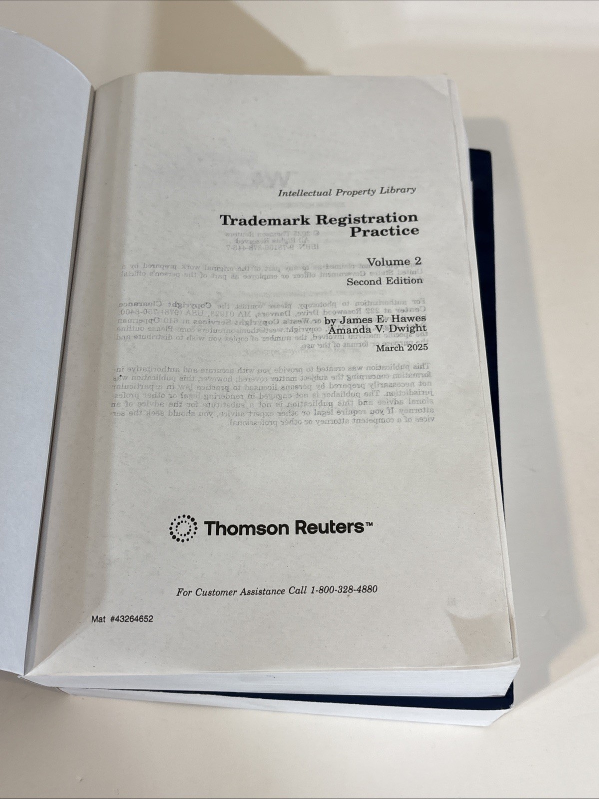 Trademark Registration Practice 2nd Edition 2025 Ed. Vol. 1 & 2 Thomson Reuters