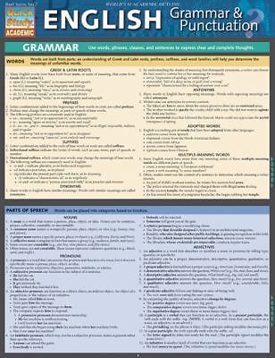 English Grammar & Punctuation QuickStudy Laminated Reference Guide (QuickStudy A