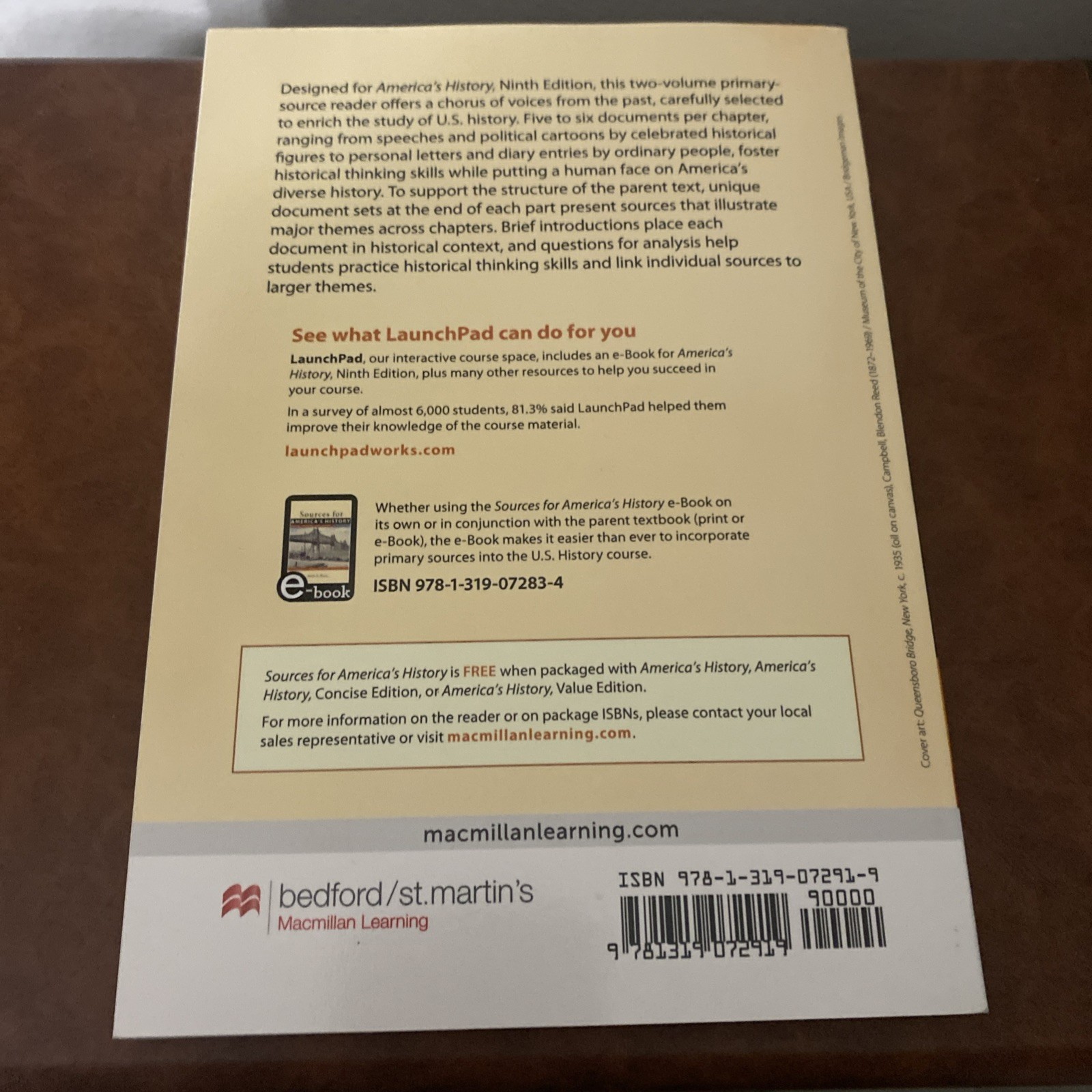 Sources for America’s History Volume 2: Since 1865 Ninth Edition Kevin B. Sheets