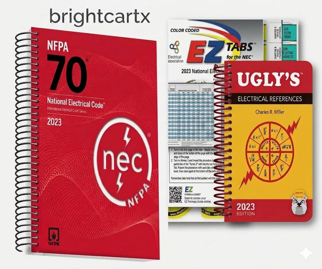 NFPA 70 2023 NEC Code Book + Ugly’s Electrical Ref Spiral +EZ TAB USA STOCK USPS