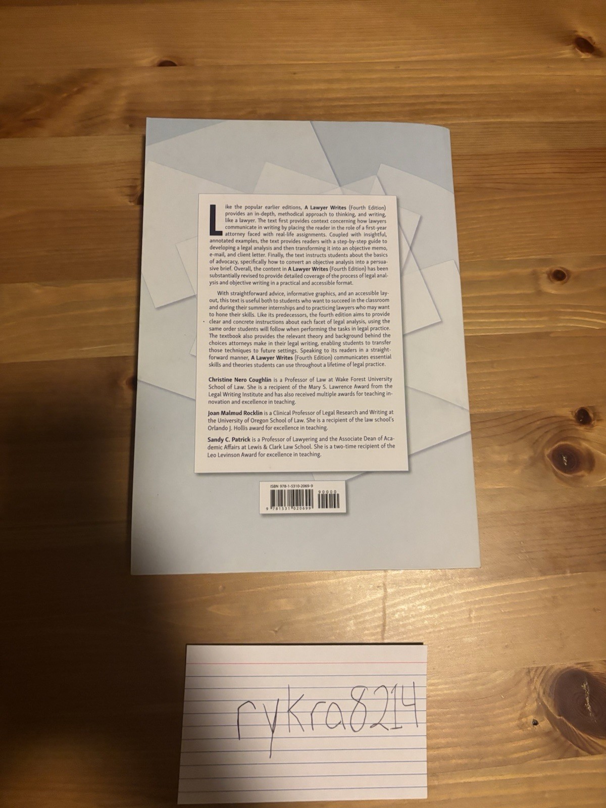 A Lawyer Writes A Practical Guide To Legal Analysis Coughlin Rocklin Patrick