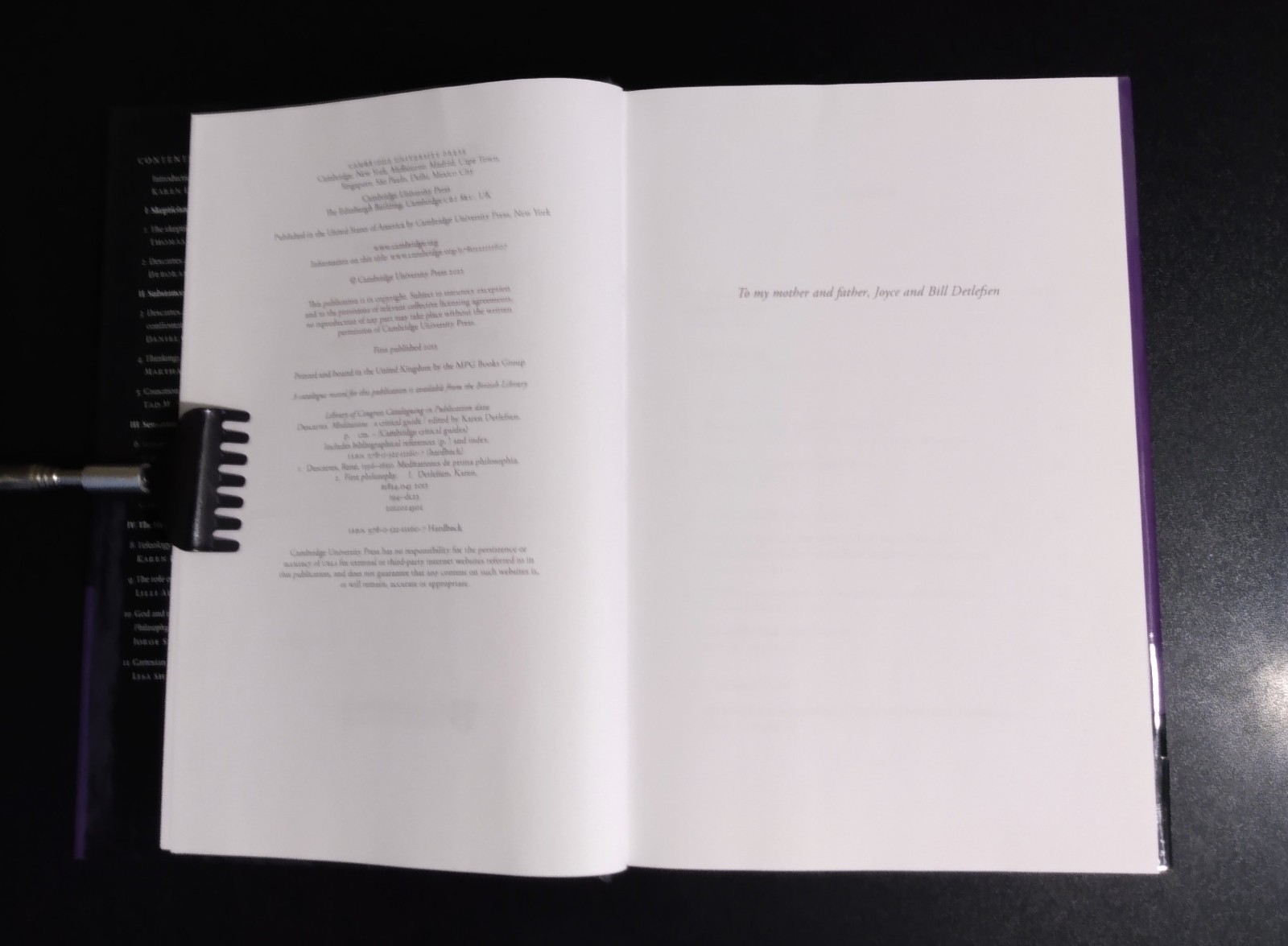 DESCARTES’ MEDITATIONS A Critical Guide – Karen Detlefsen (hc/dj) 2013