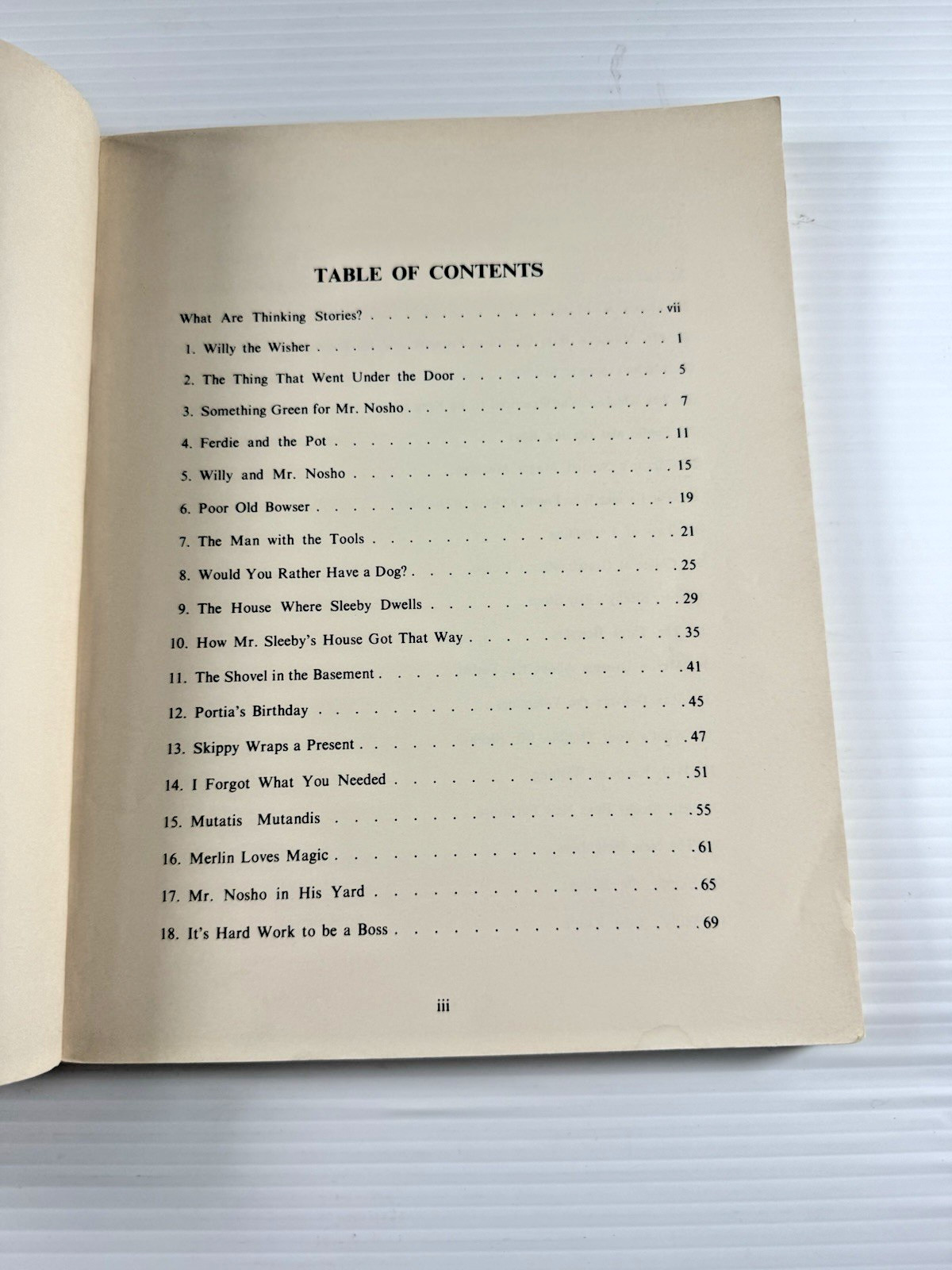 Willy the Wisher & Other Thinking Stories 1970 Bereiter Anderson Vintage Book