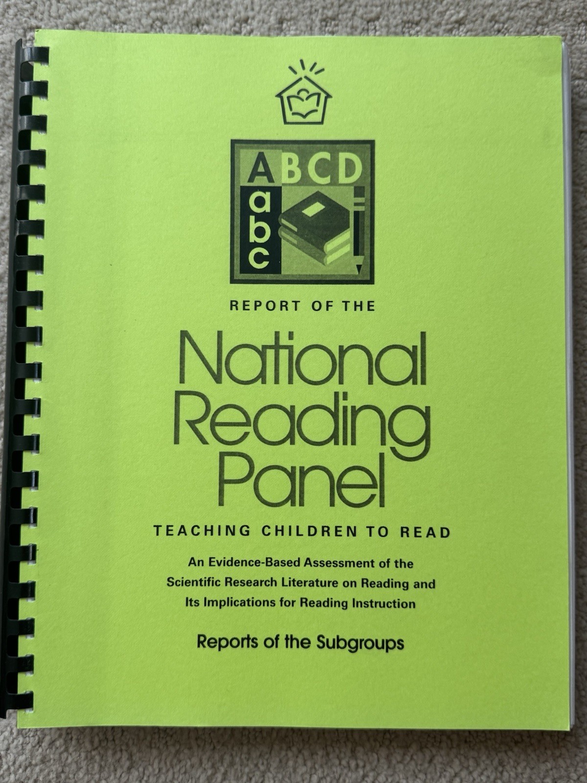 Report Of The National Reading Panel Teaching Children To Read-Reports Subgroups