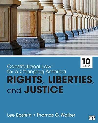 Constitutional Law for a – Paperback, by Epstein Lee; Walker – Acceptable n