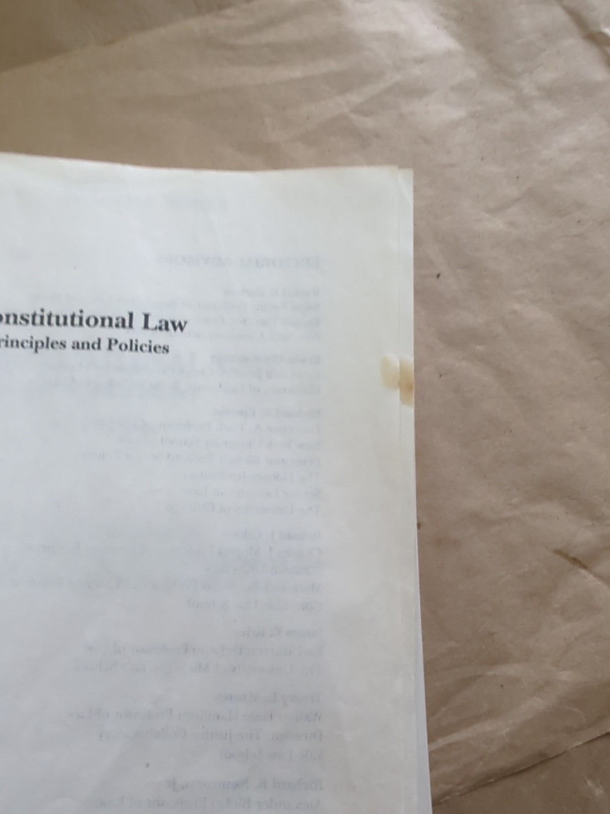 Constitutional Law : Principles and Policies (Sixth Edition)