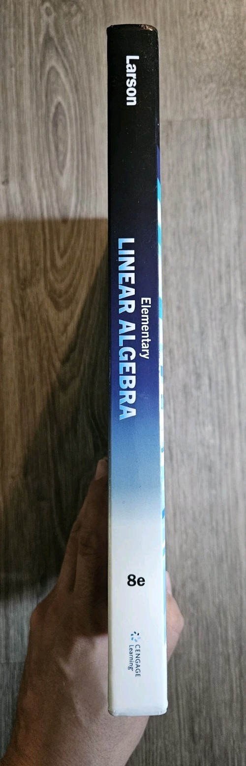 Elementary Linear Algebra 8e 8th Edition Hardcover Ron Larson Clean Pages