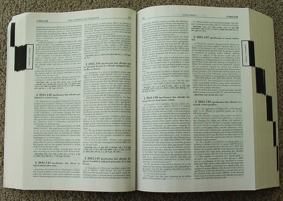 2014-2 OHIO CRIMINAL LAW HANDBOOK, LEXIS NEXIS, 1860 PAGES + 160 PAGE INDEX
