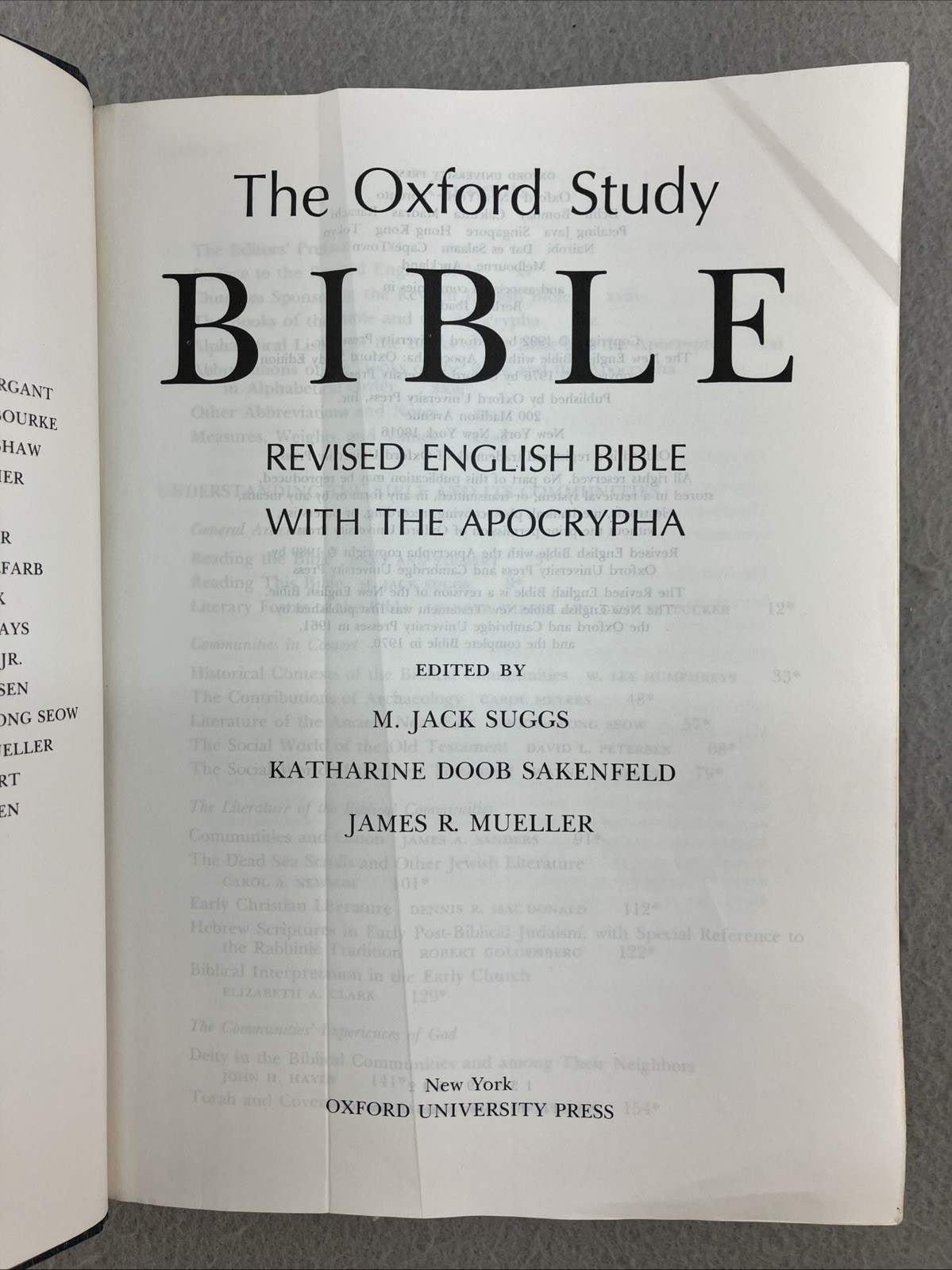 The Oxford Study Bible: Revised English Bible w Apocrypha w Maps Illustrated