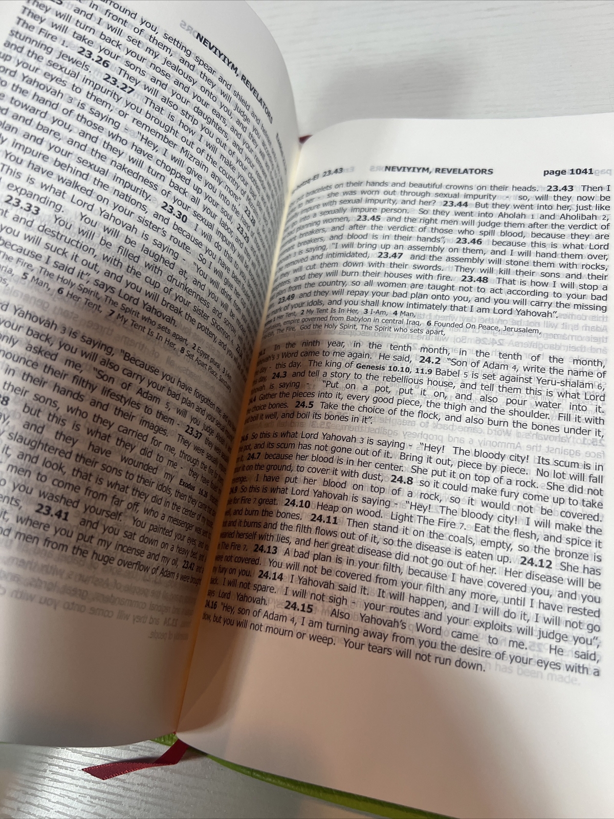 The Book ‎Translation Of The Holy Bible. Green Leather Bound HTF!