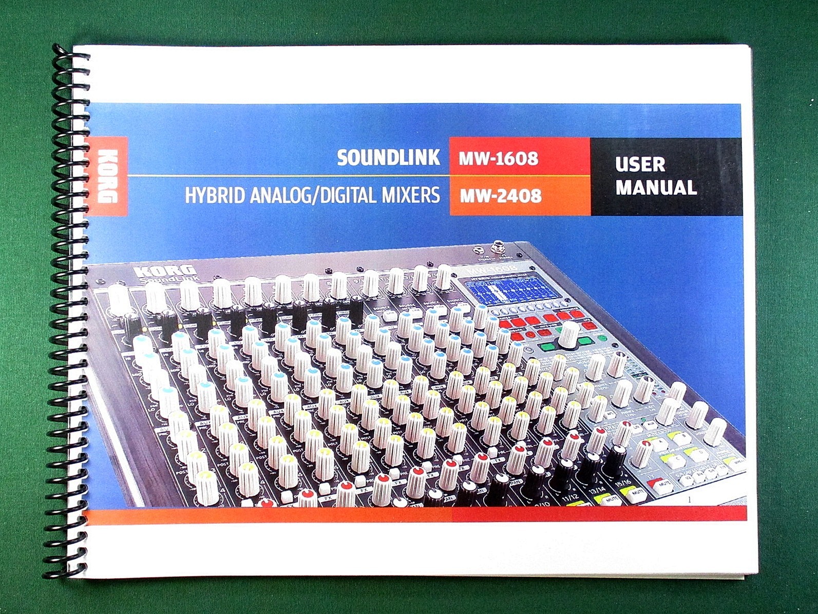 Korg MW-1608 MW-2408 Instruction Manual: Full Color 65 Pages & Clear Covers!
