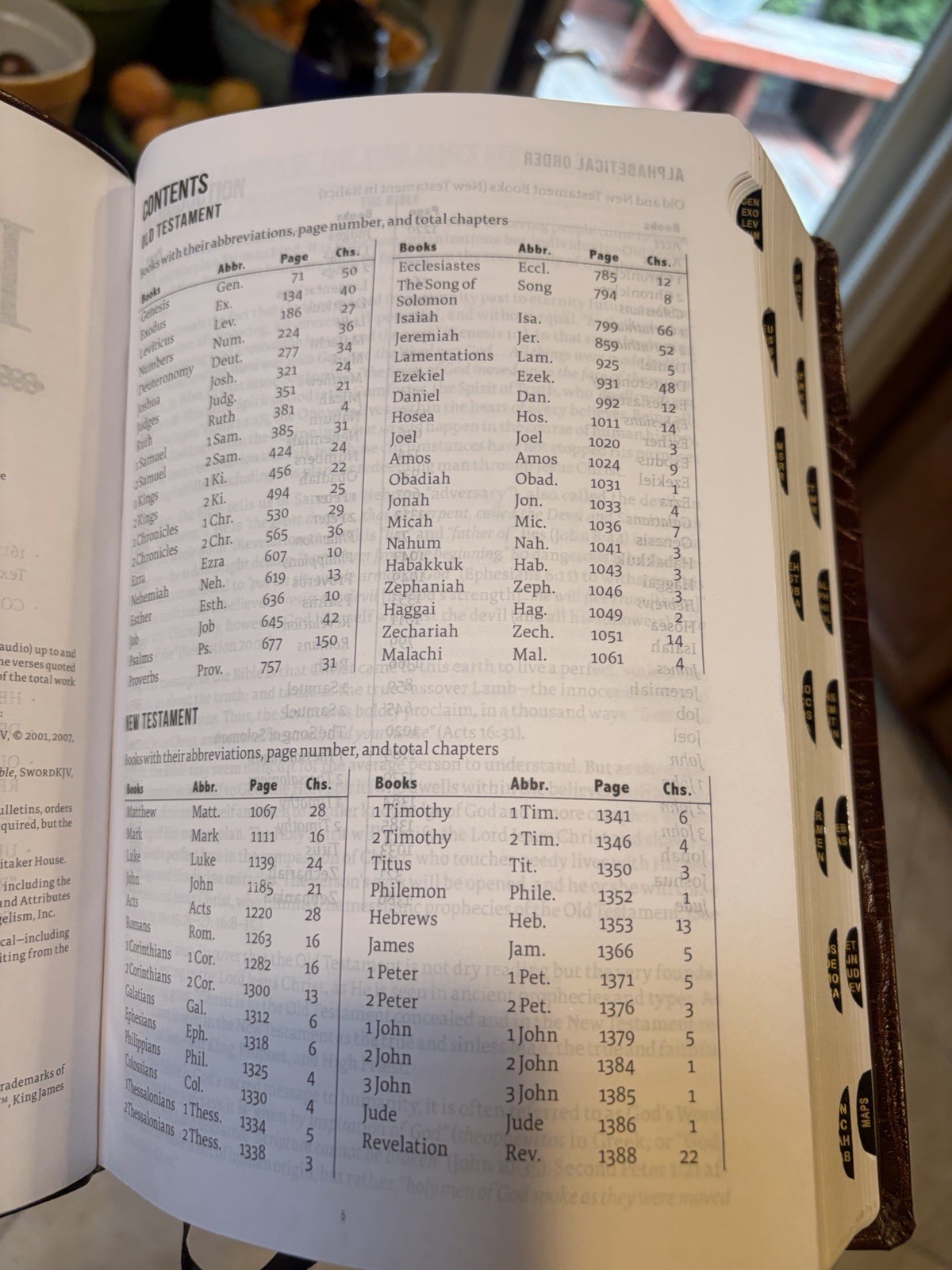 KJV Sword Bible, Large Print Alligator Bonded Leather, Thumb Index *READ*