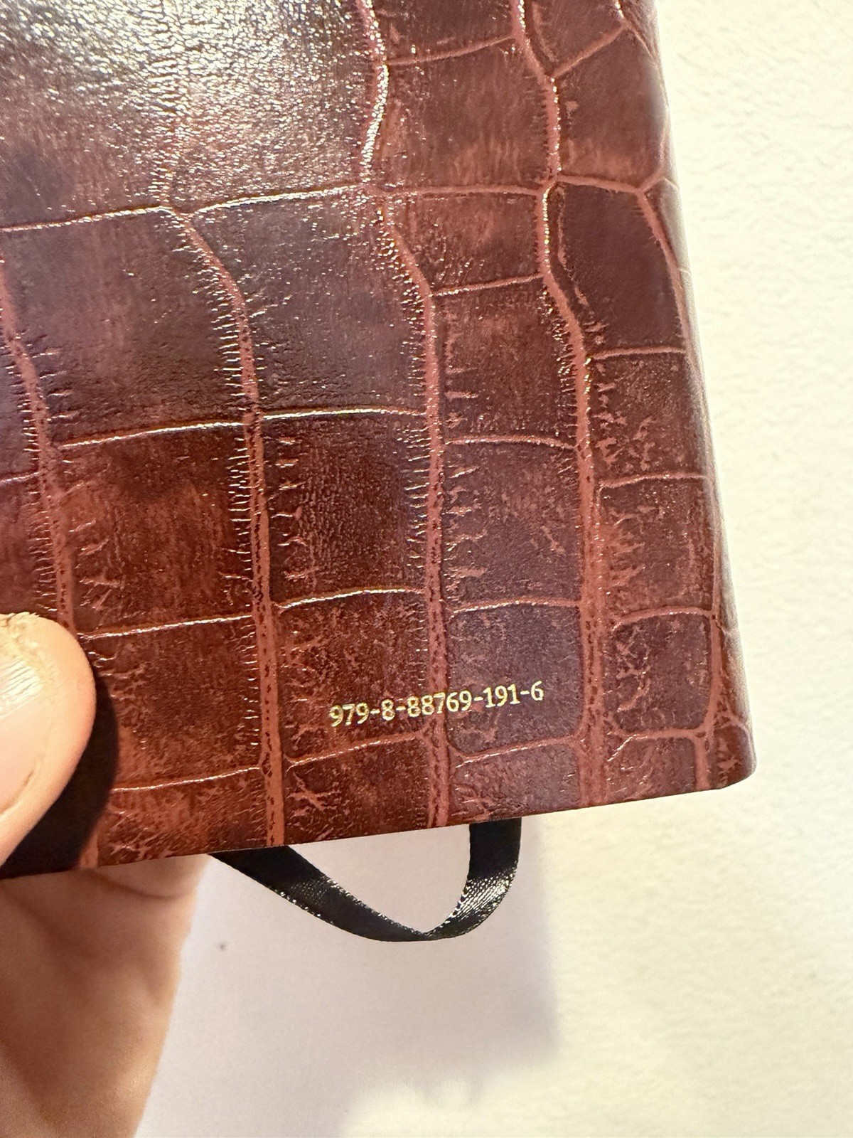 KJV Sword Bible, Large Print Alligator Bonded Leather, Thumb Index *READ*