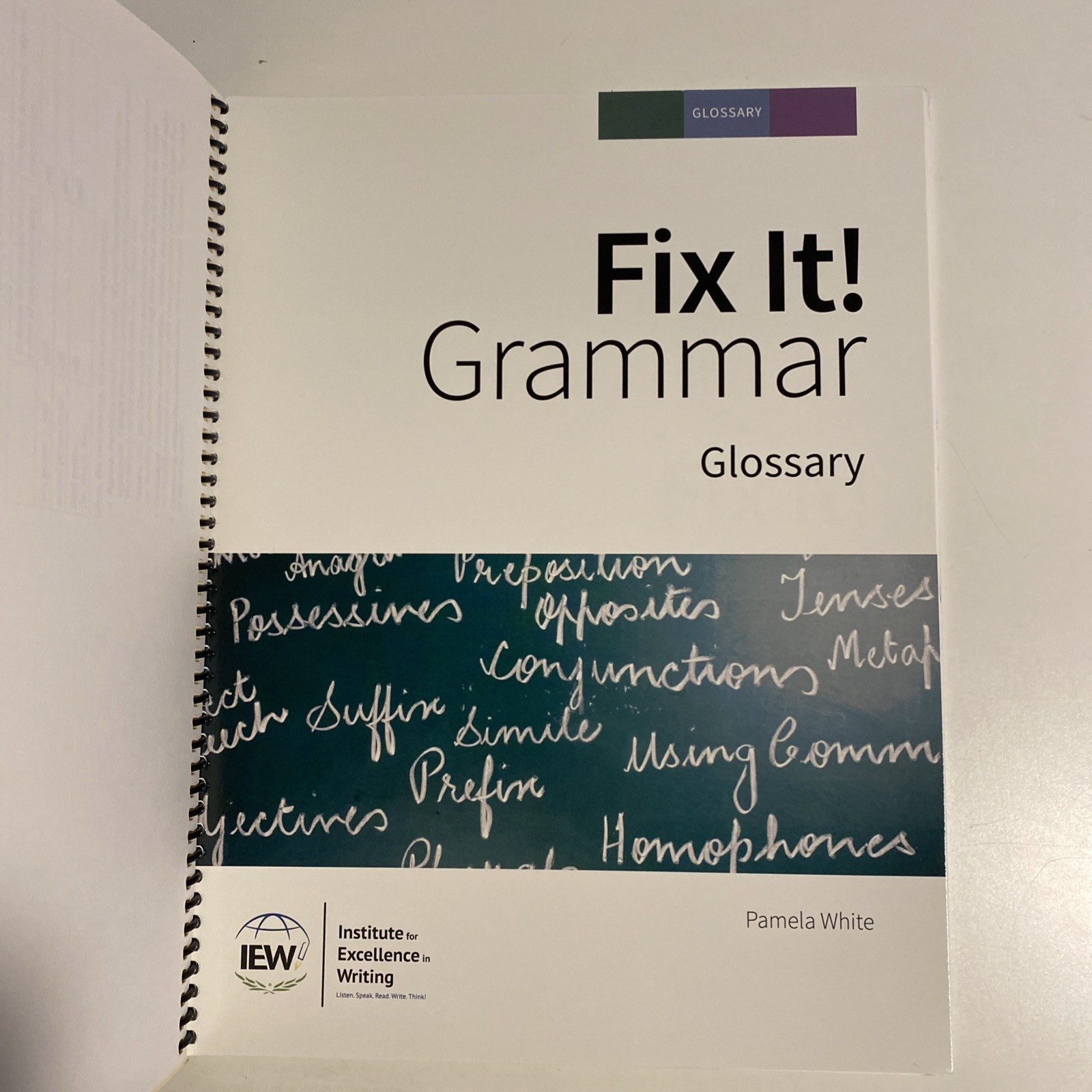 Fix It! Grammar: Chanticleer, – Spiral-bound, by Pamela White – No Writing
