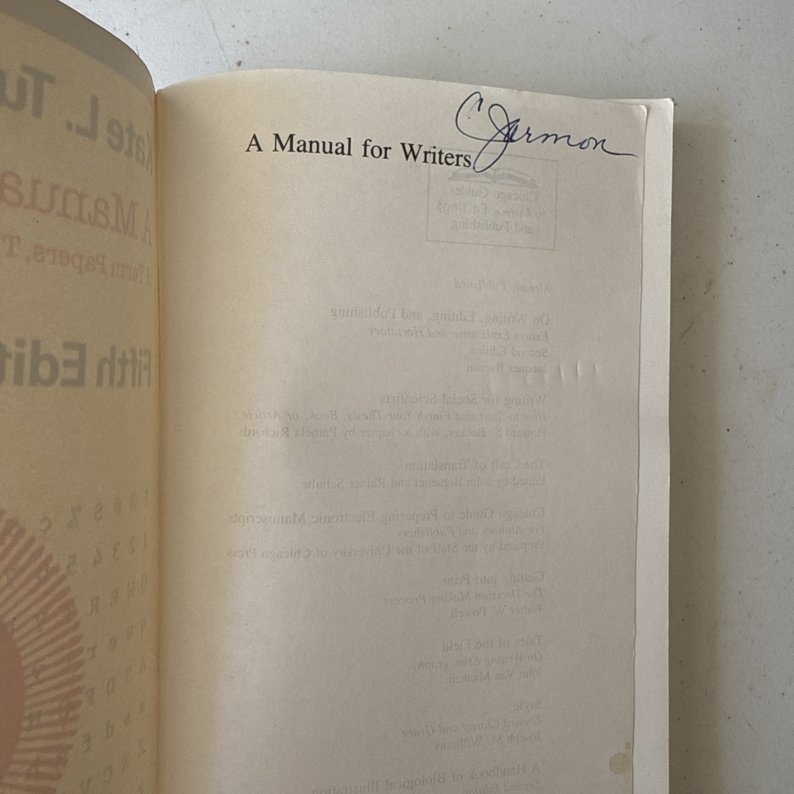 Chicago Guides to Writing, Editing, and Publishing Ser.: Manual for Writers…