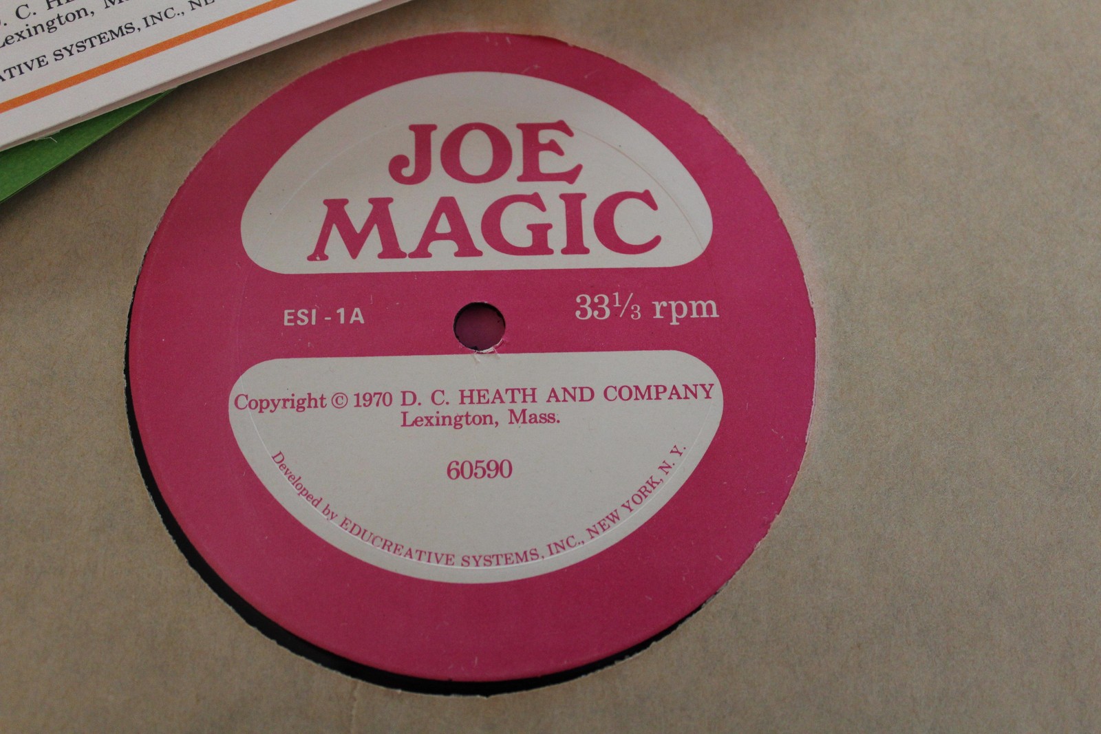 Vintage 1970 Heath Sample Kit Vinyl Listening-Reading Joe Magic Instructor Guide